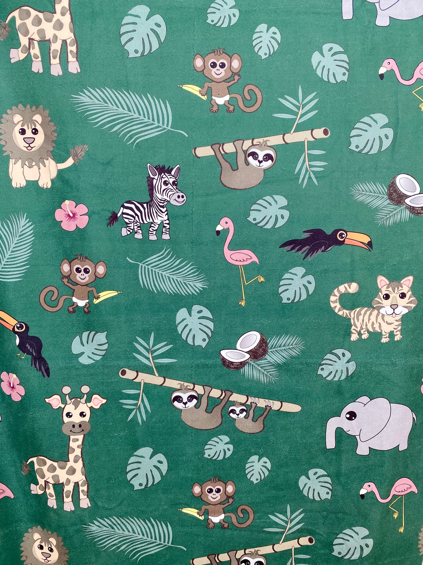 Hooded Kid Towel (18 months to 5 years): Jungle Animals