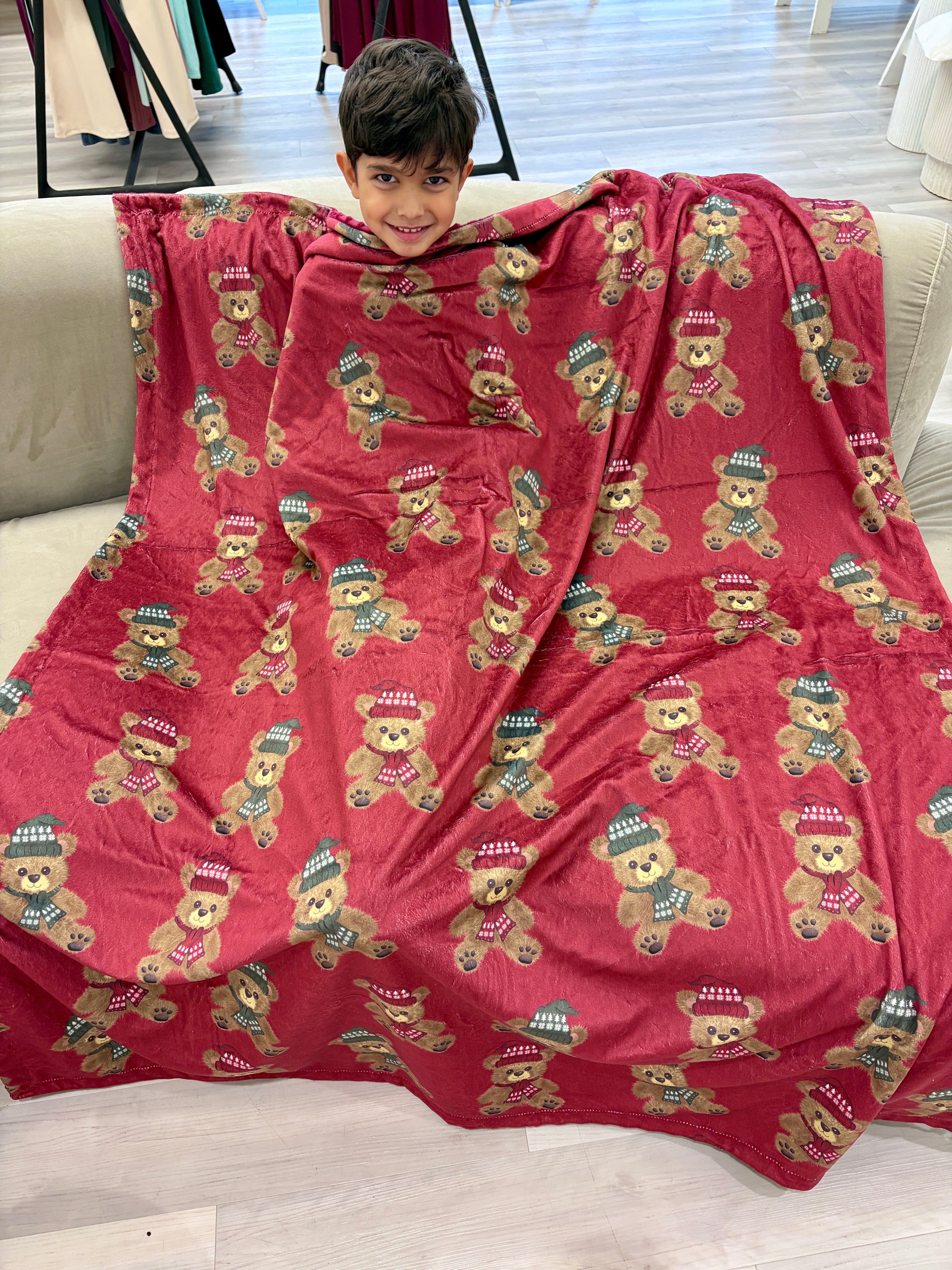 Couverture Moyenne : Oursons mignons emmitouflés