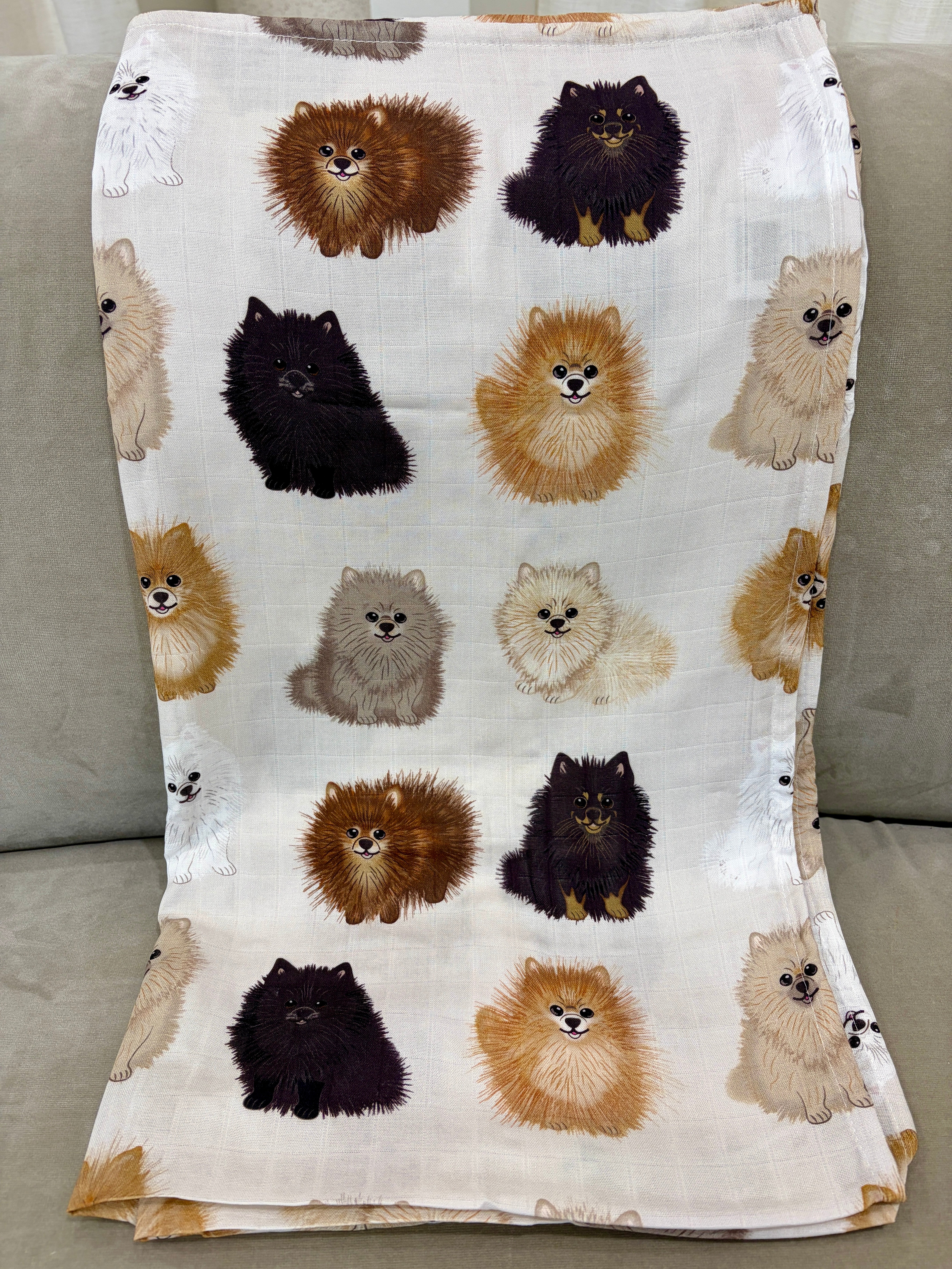 Couverture de mousseline: Poméraniens tout-doux