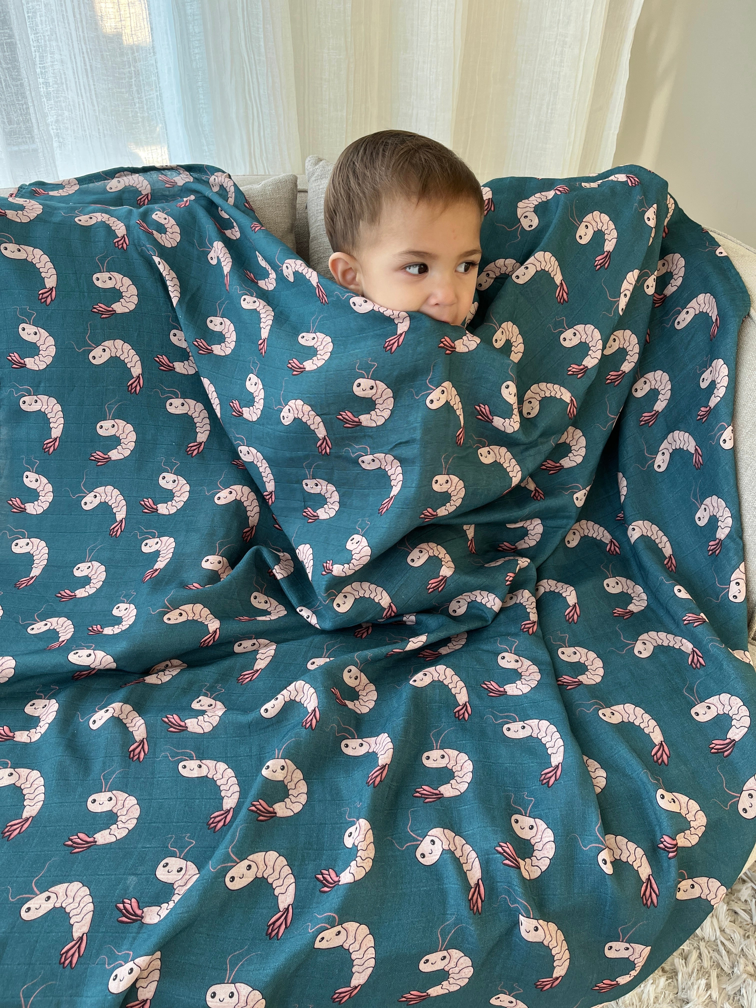 Couverture de mousseline: Petites crevettes