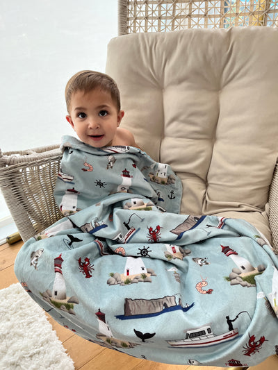 Baby Blanket: Maritime (Blue mist)