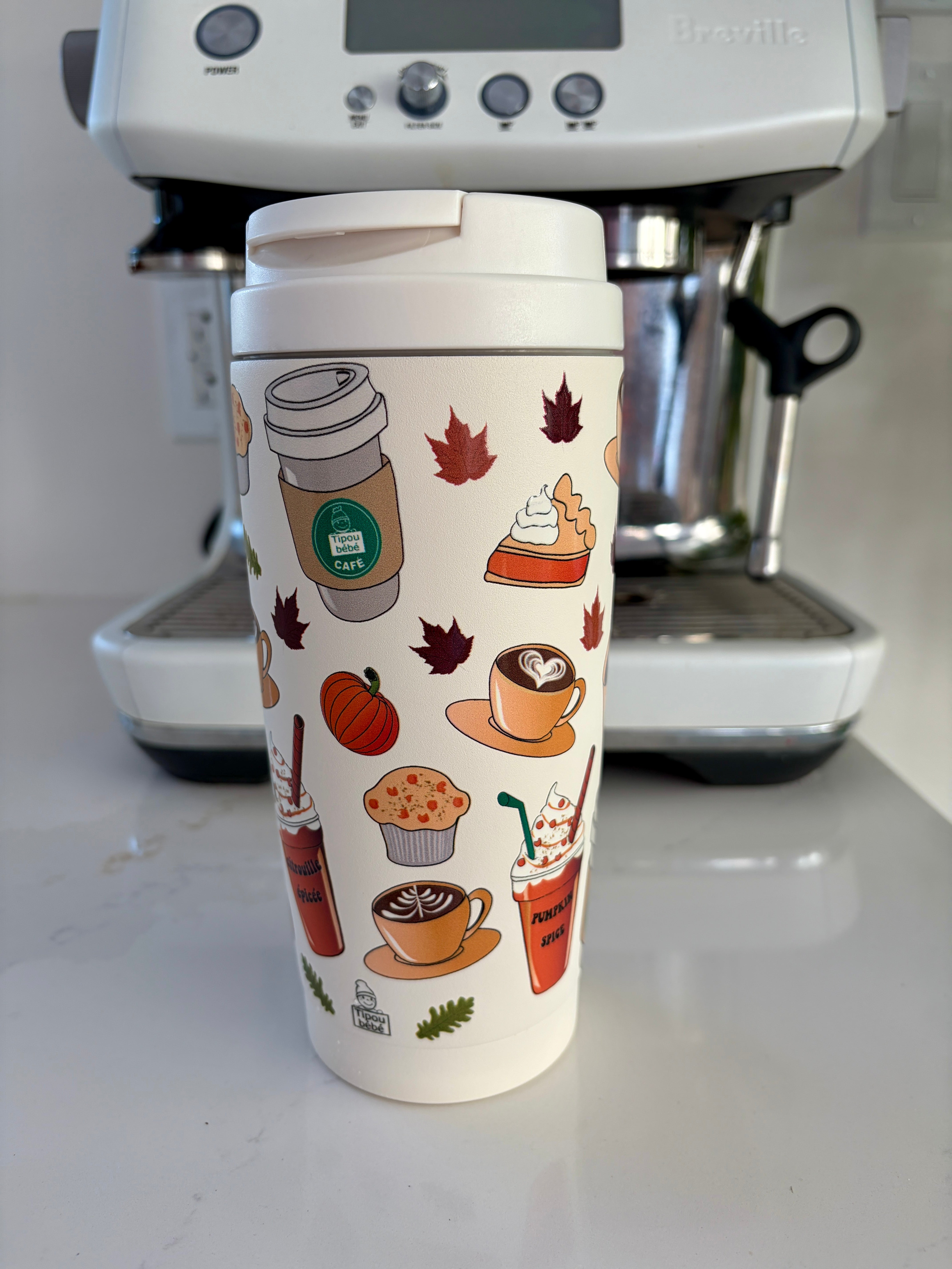 Tasse de café isoterme 500 ml : Citrouille épicée