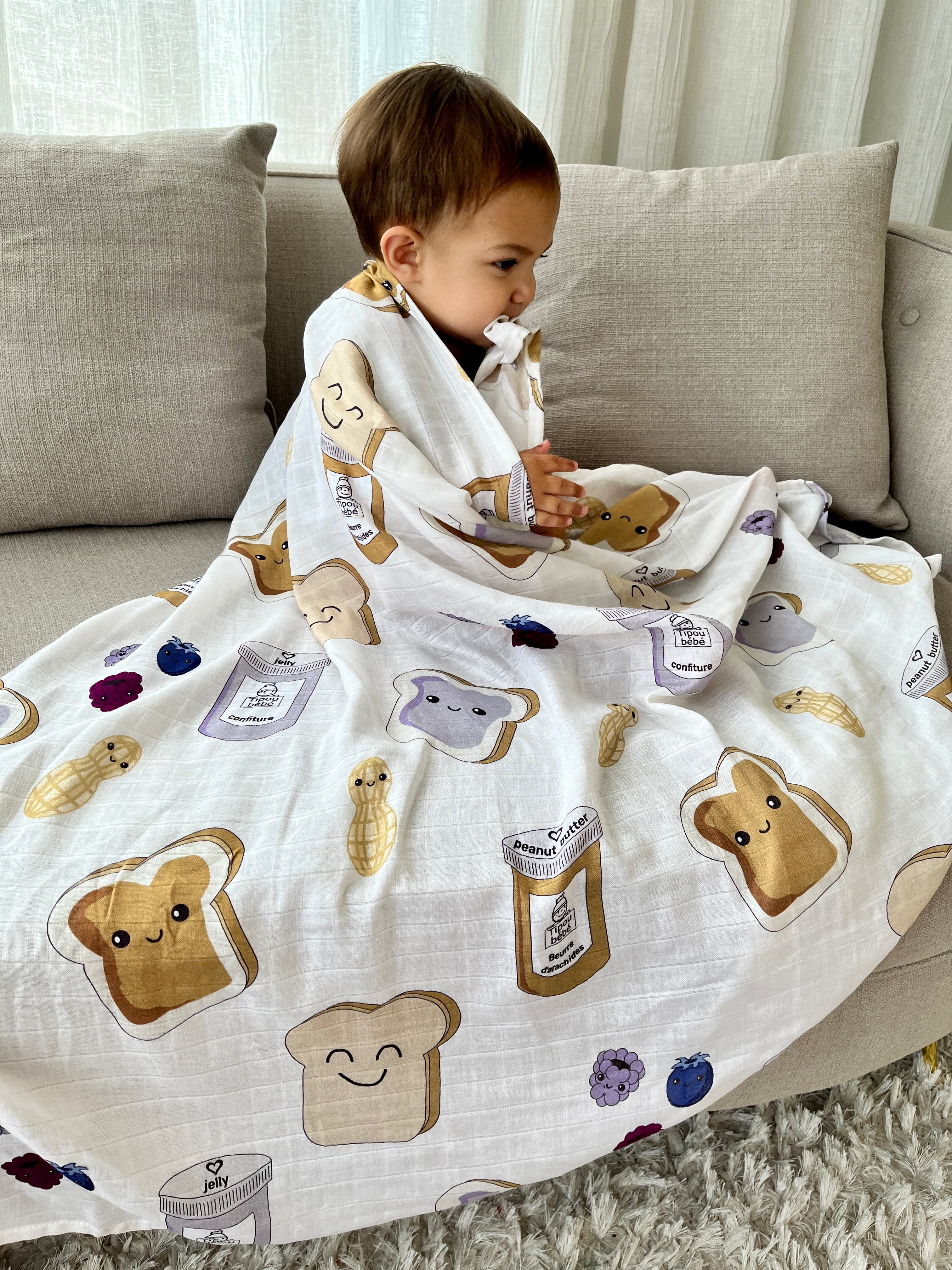 Couverture de mousseline: Beurre d'arachides et confiture