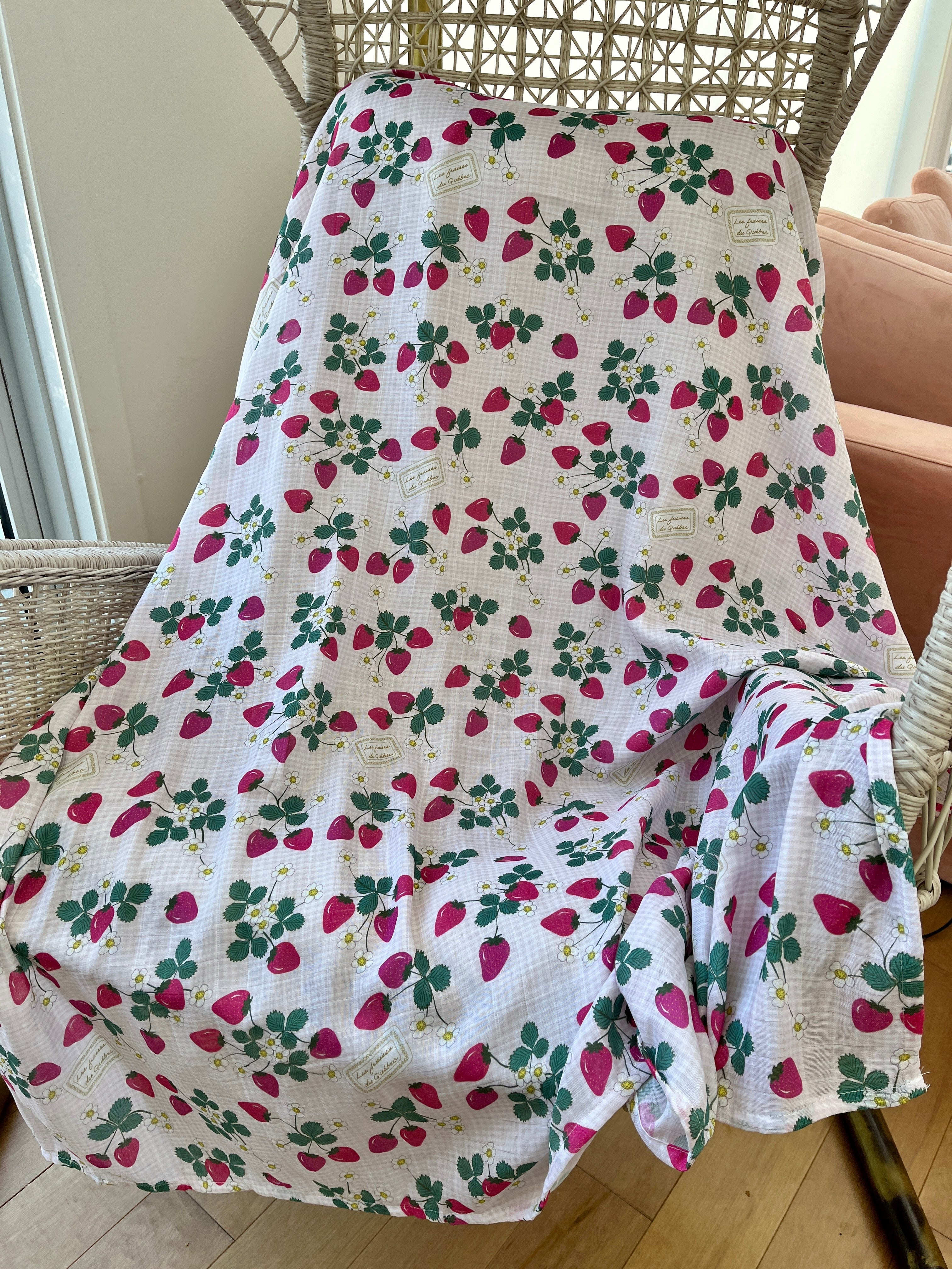 Couverture de mousseline: Les fraises du Québec