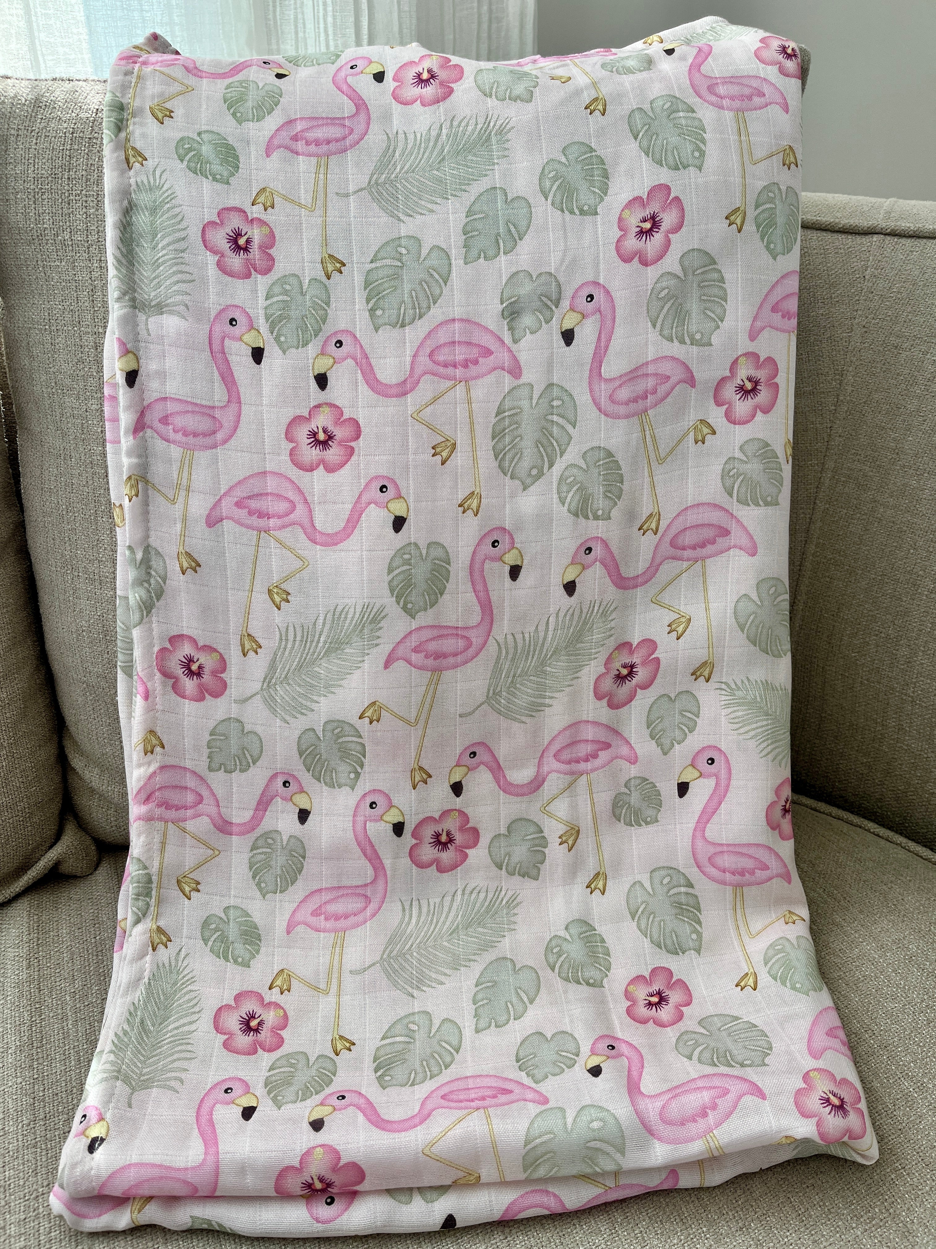 Couverture de mousseline: Party de flamants roses