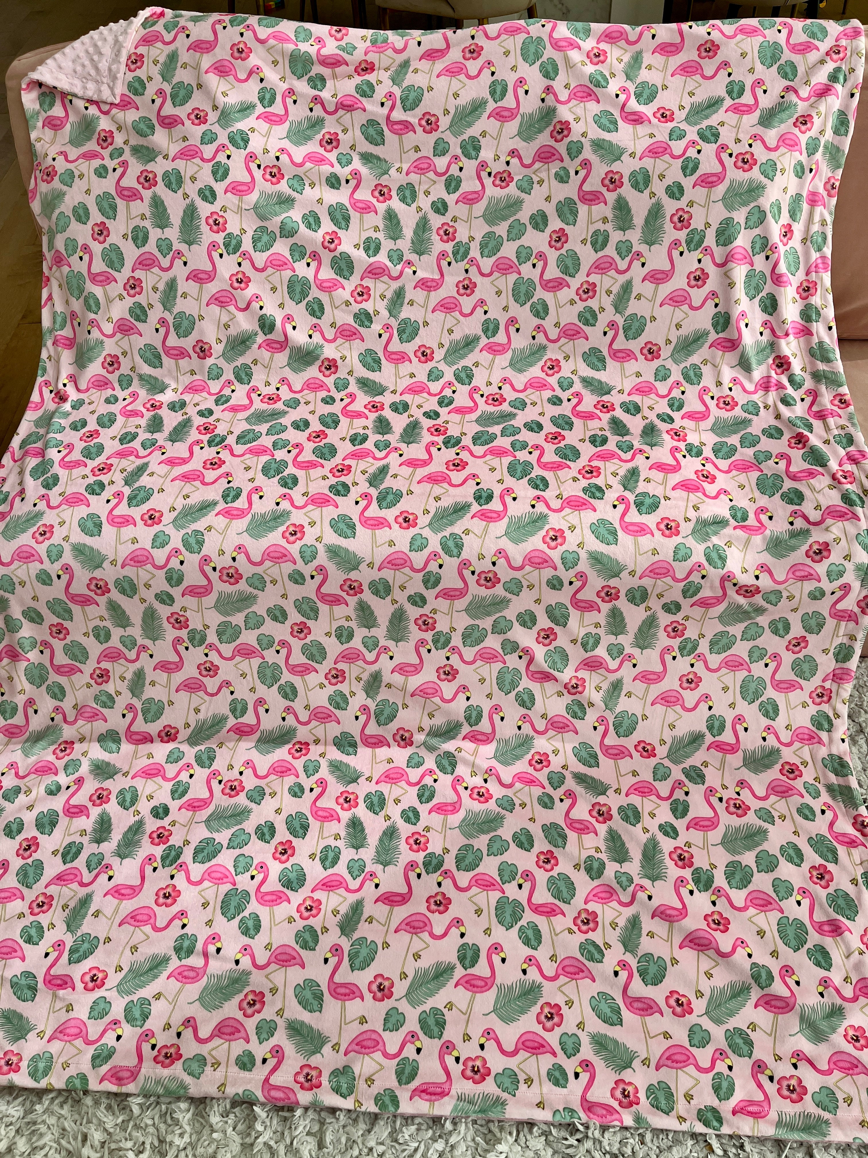 Couverture Géante : Party de flamants roses