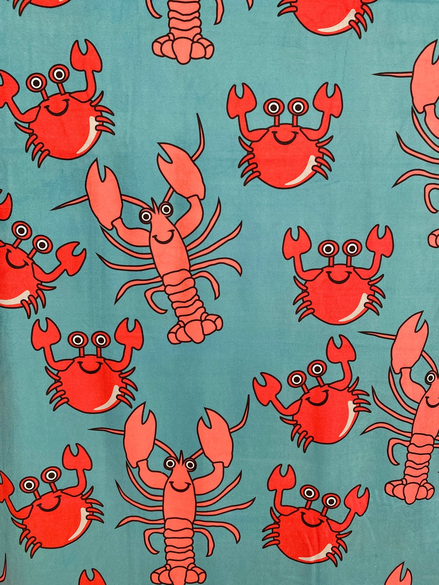 Hooded Kid Towel (18 months to 5 years): Lobsters and crabs