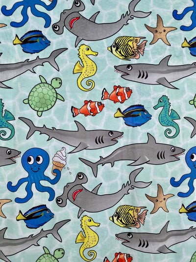 Baby blanket: Kind Sharks' Birthday