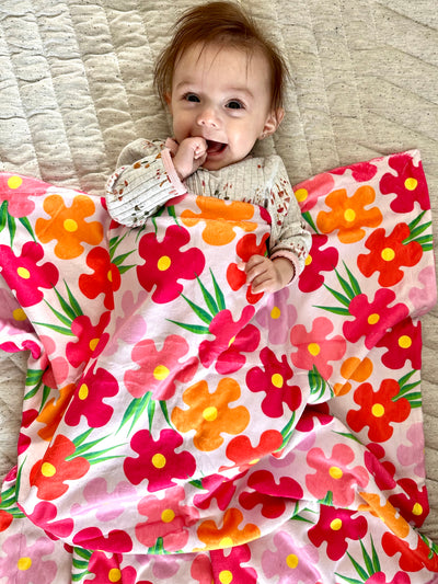 Baby blanket: Flamboyant Flowers
