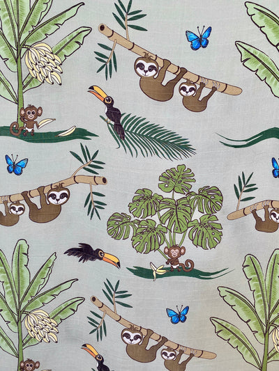 Muslin Swaddle: Sloths in the Jungle