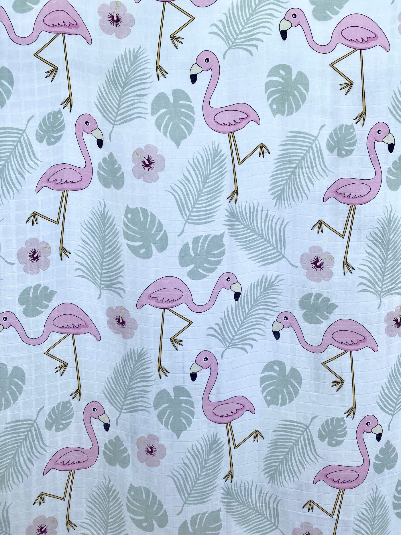 Muslin Swaddle: Pink Flamingos