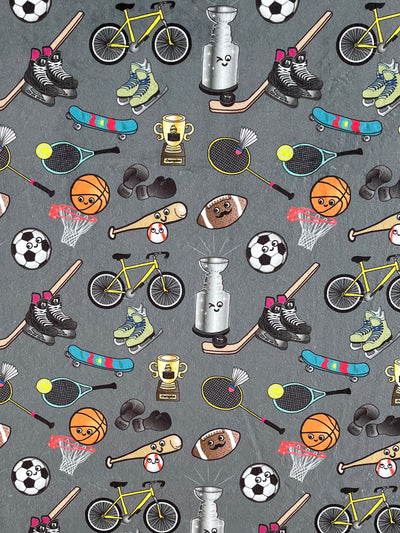 Giant Blanket: Sports Enthusiast (charcoal background)