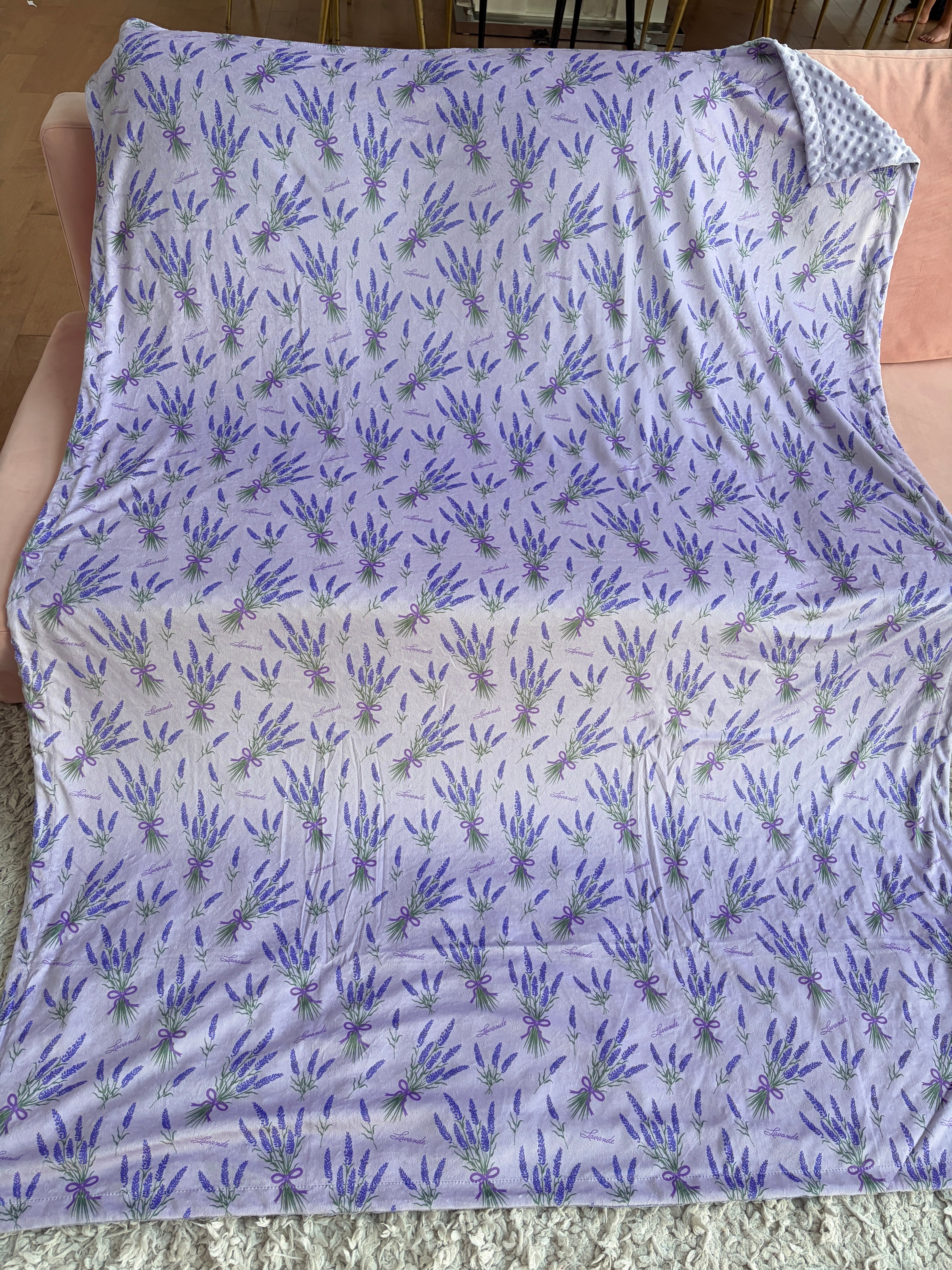 Couverture Géante : Fleurs de lavande lilas