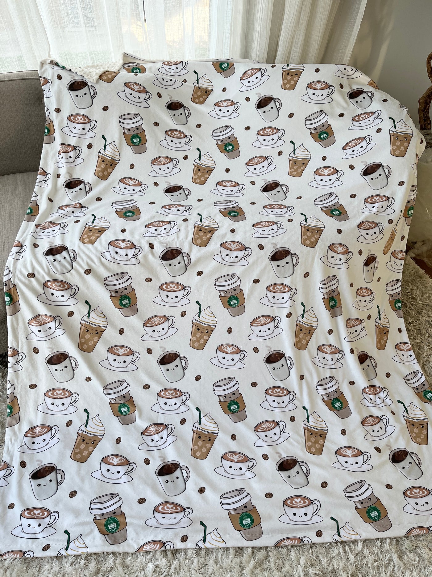 Giant Blanket: Tipou Baby Coffee (cream background)