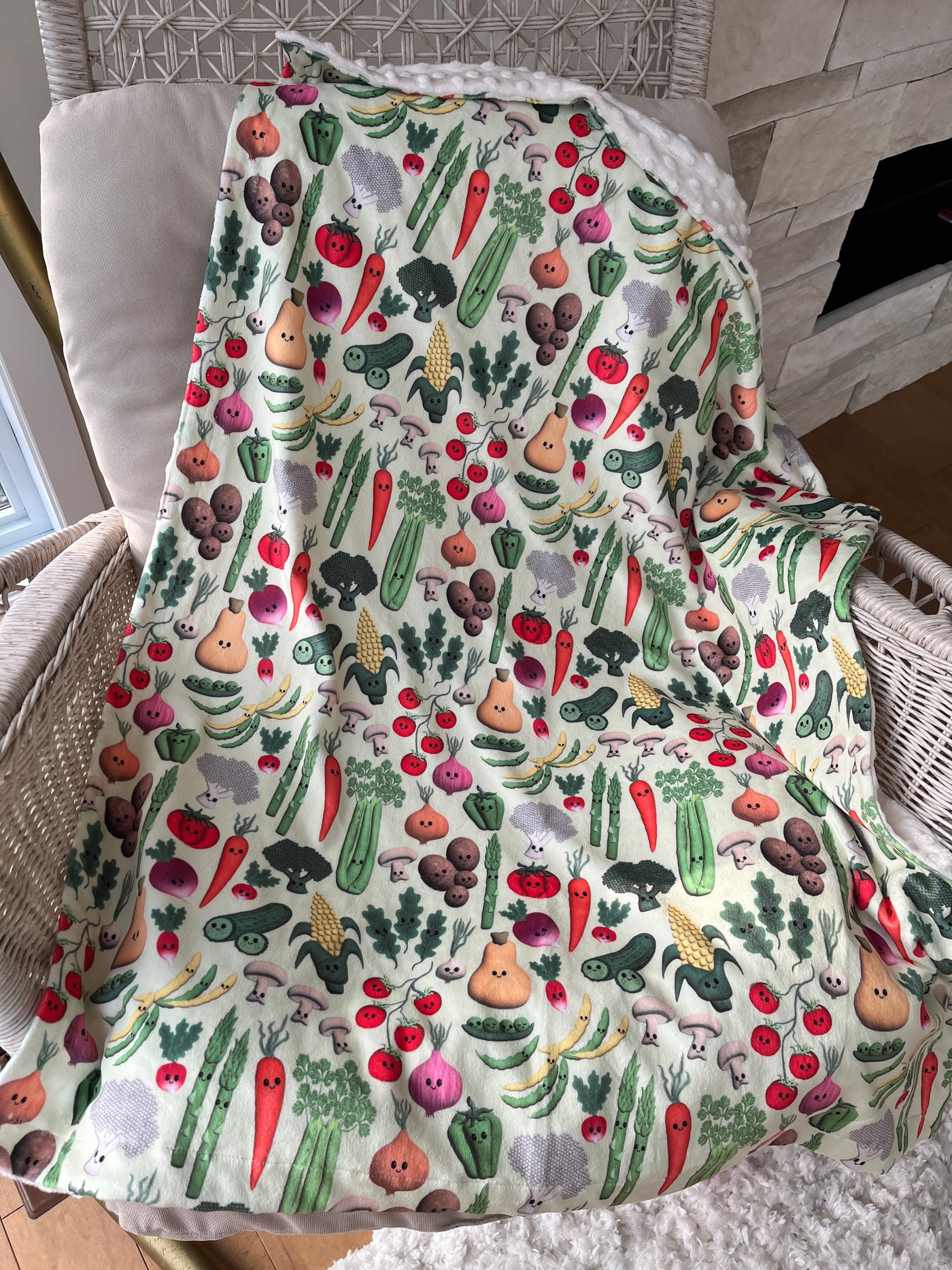 Baby blanket: The crazy vegetable garden