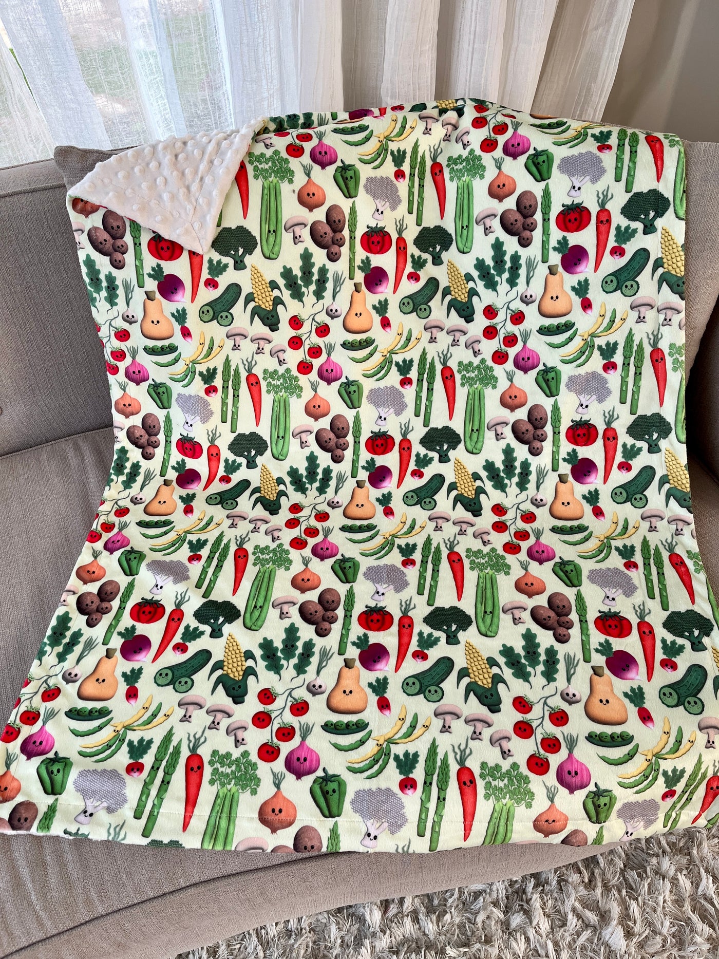 Baby blanket: The crazy vegetable garden