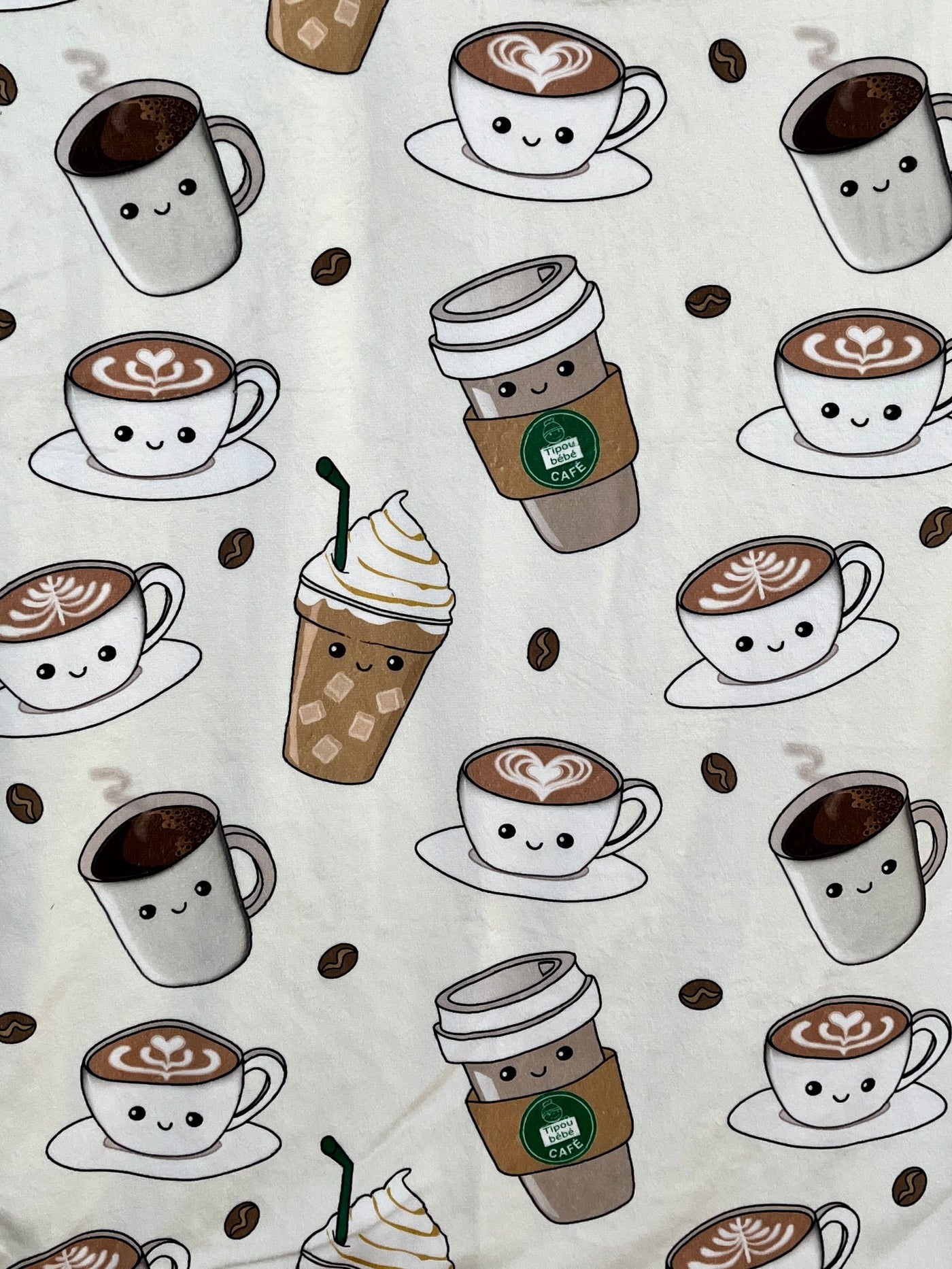 Giant Blanket: Tipou Baby Coffee (cream background)