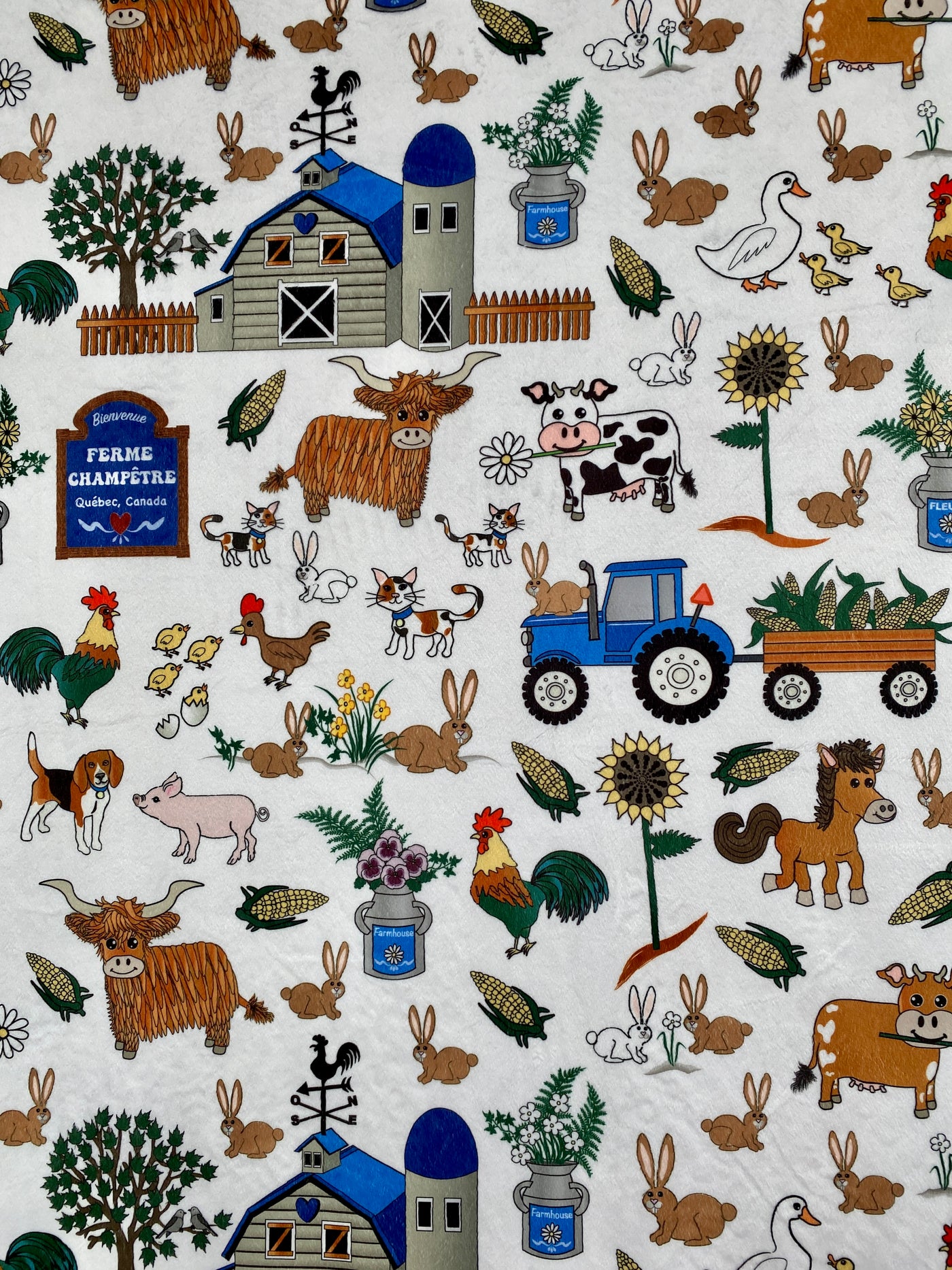 Giant blanket: Royal Blue Country Farmhouse
