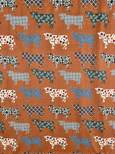 Baby blanket: Cows on the farm (farmhouse collection)