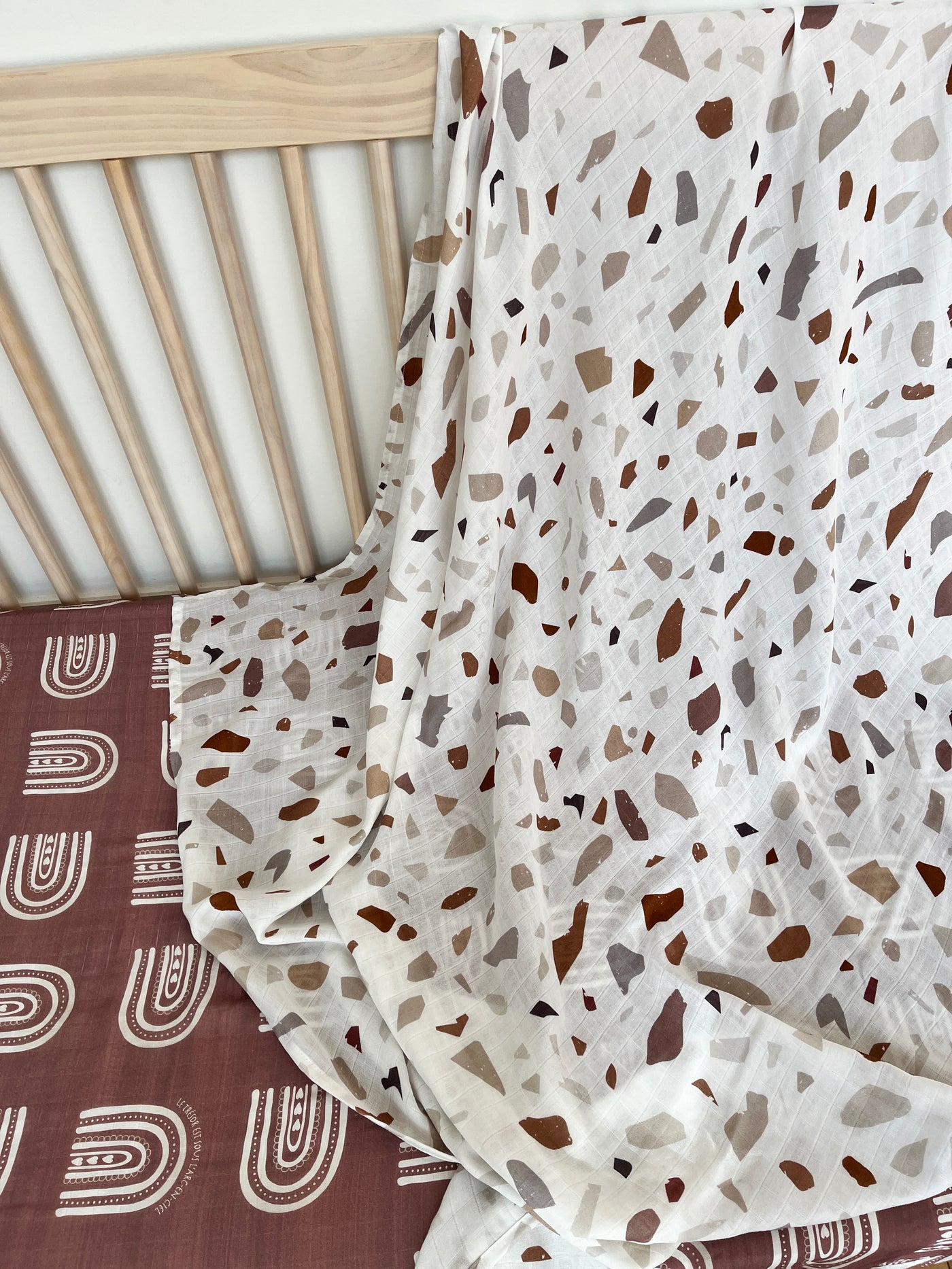 Couverture de mousseline: Terrazzo beige BOHO