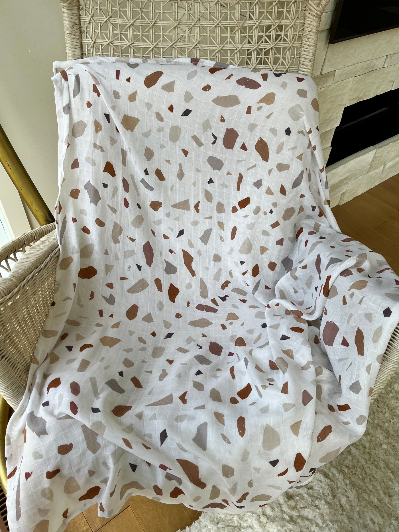 Couverture de mousseline: Terrazzo beige BOHO