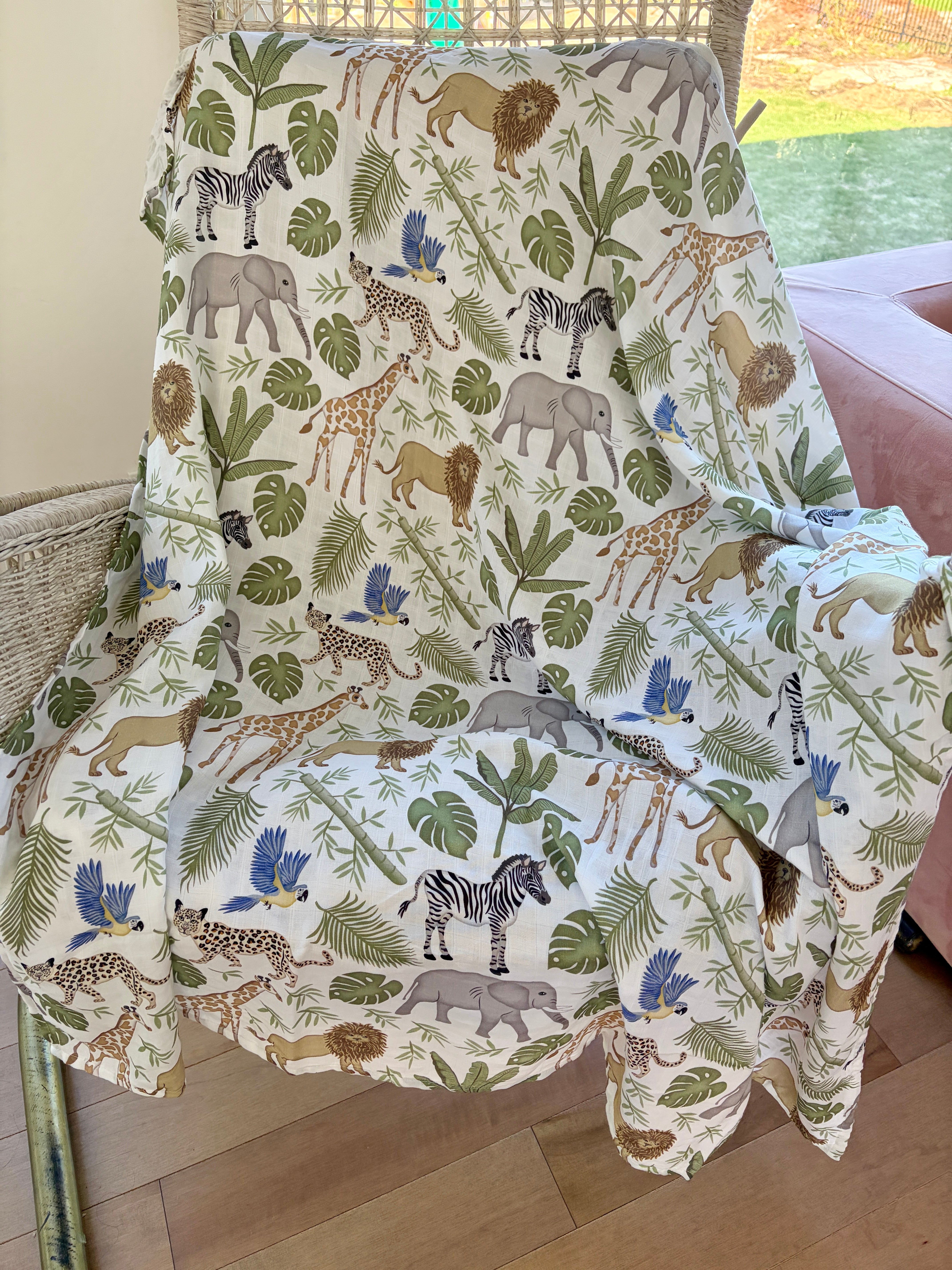 Couverture de mousseline: Safari dans la jungle tropical