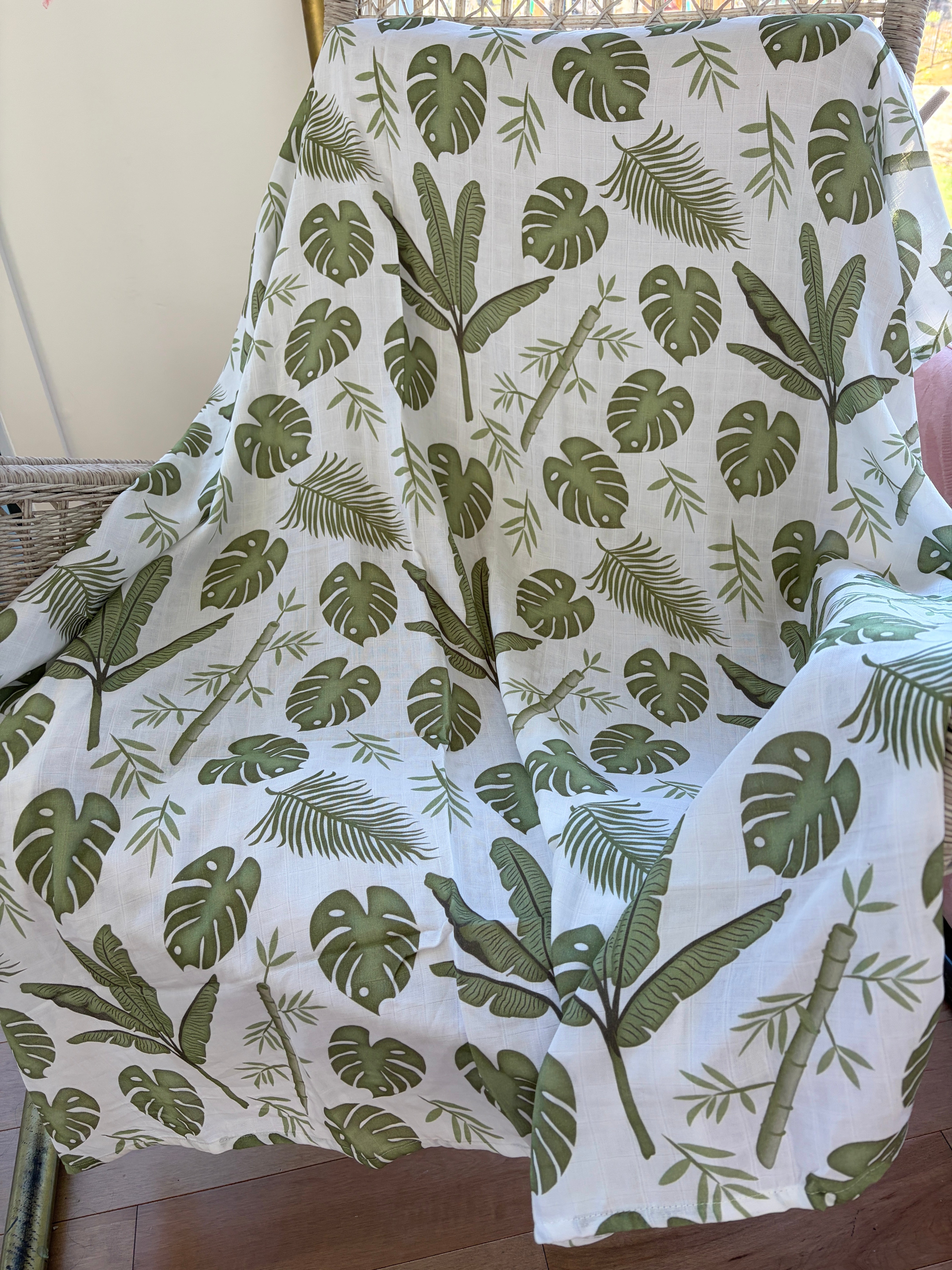 Couverture de mousseline: Feuillage de jungle
