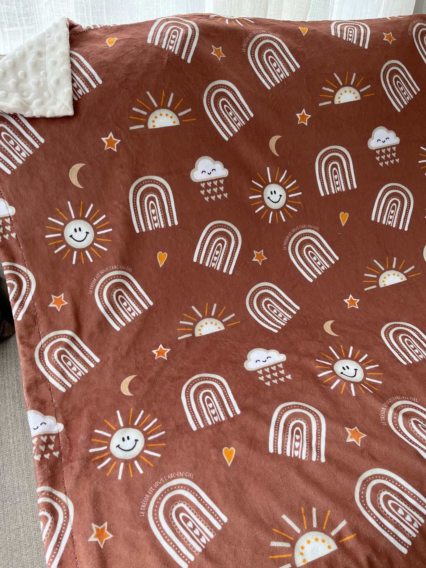 Baby blanket: Radiant Sun BOHO (earth background)