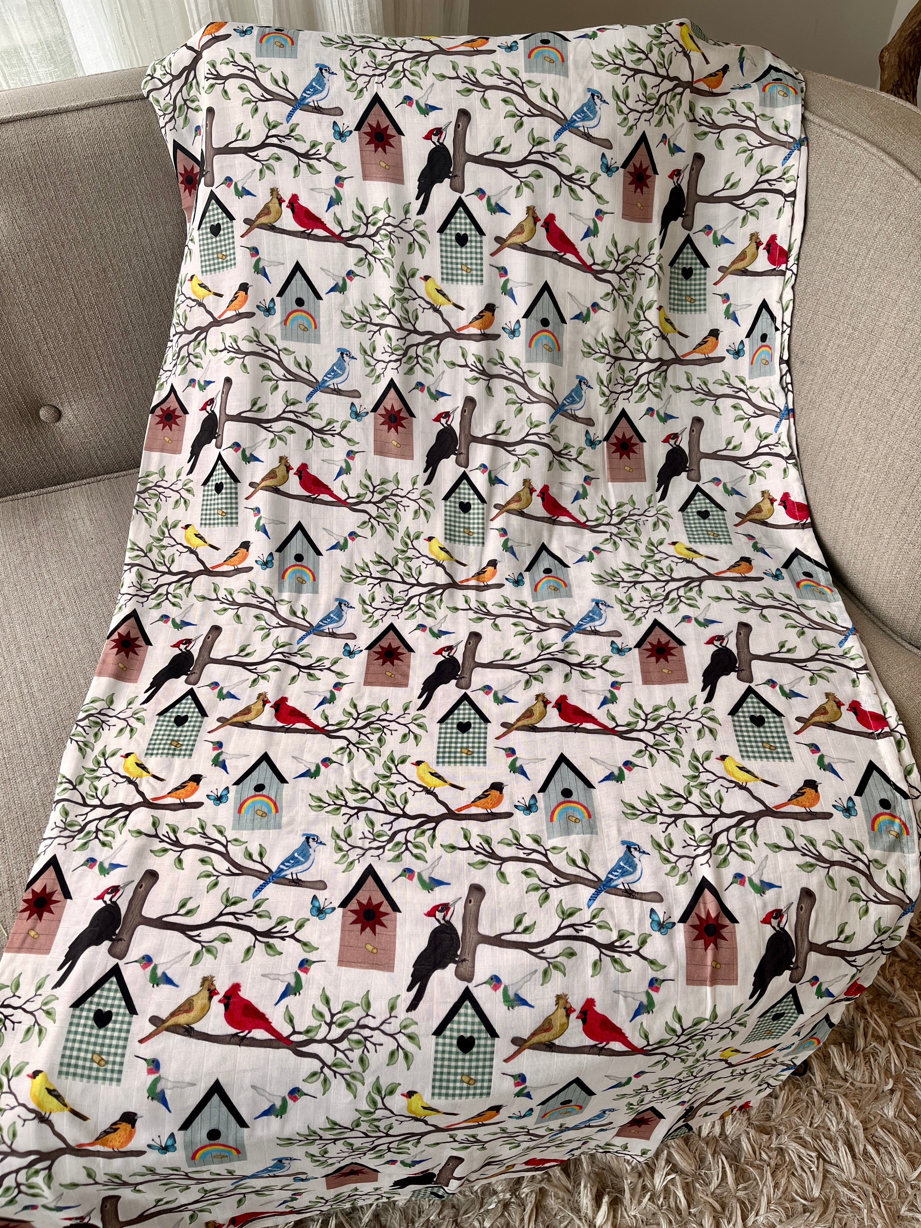 Couverture de mousseline: Passion oiseaux