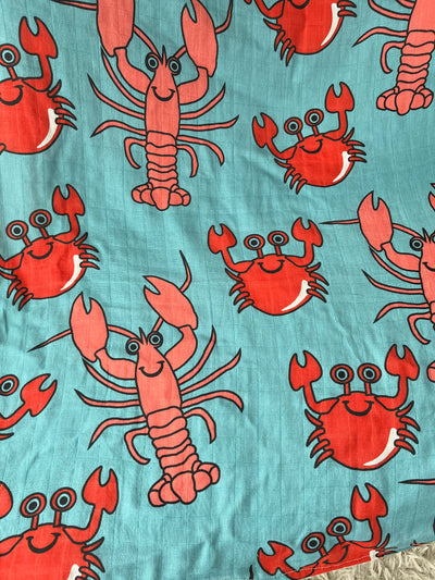 Muslin blanket: Crabs and Lobsters (Printing error)