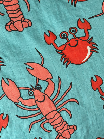 Muslin blanket: Crabs and Lobsters (Printing error)