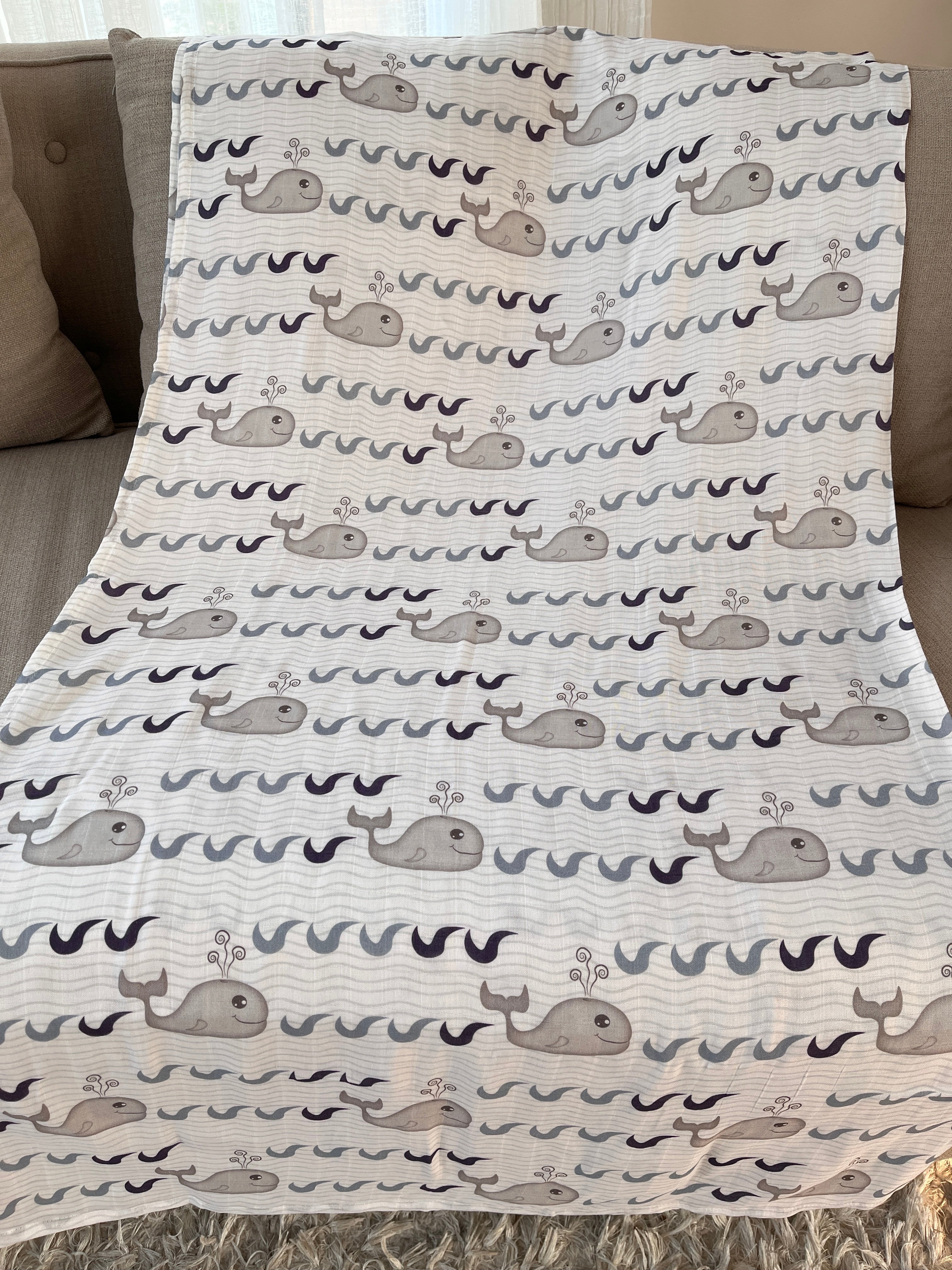 Couverture de mousseline: Splash la baleine de la mer