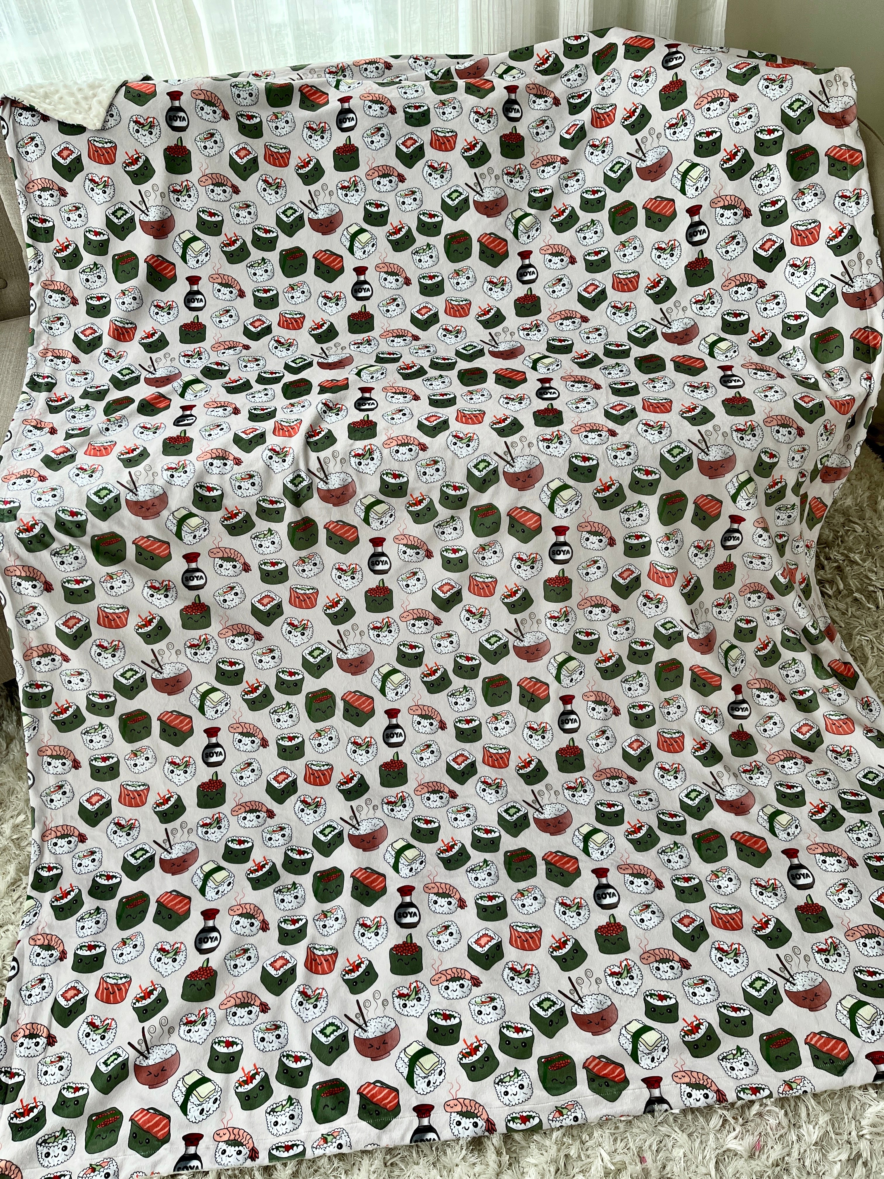 Couverture Géante : Sushis heureux