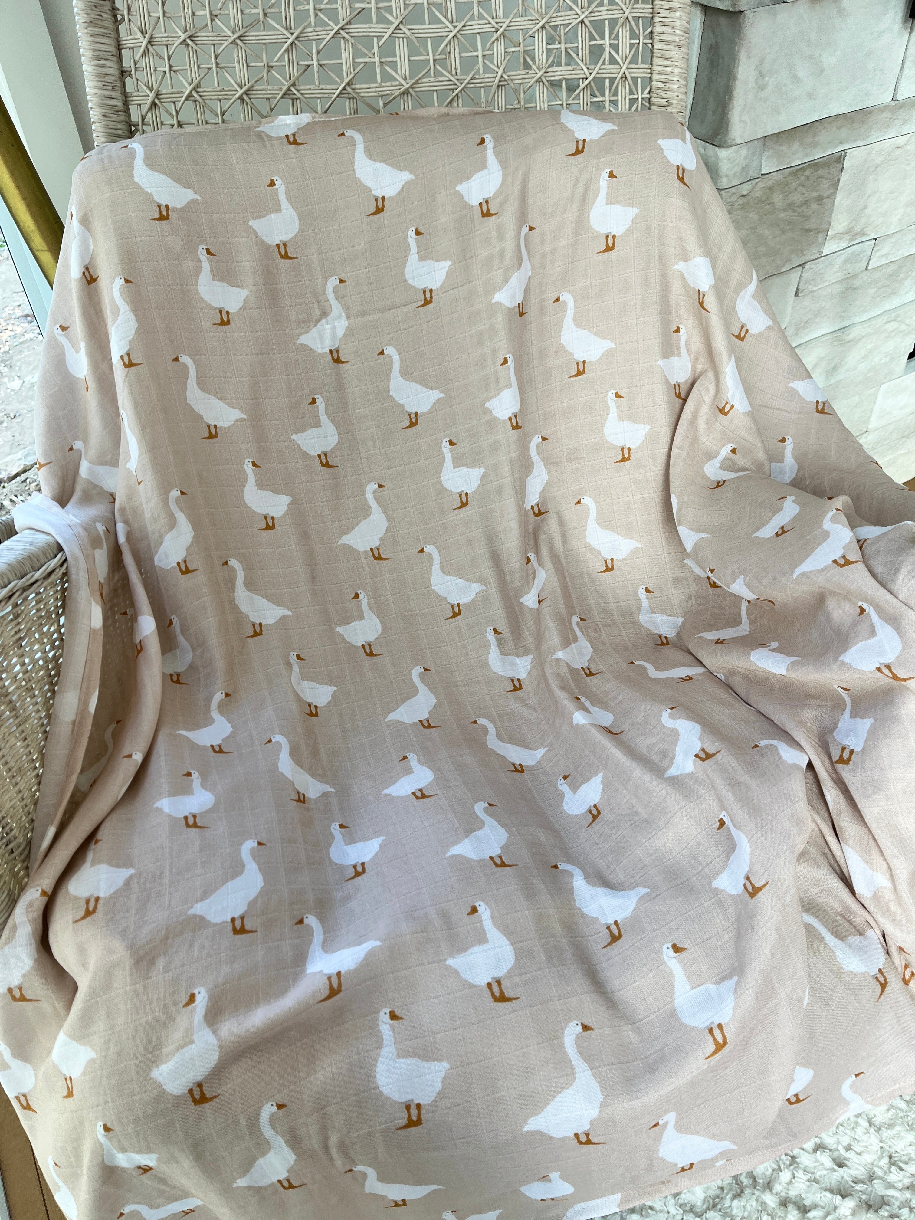 Couverture de mousseline: Oies adorables