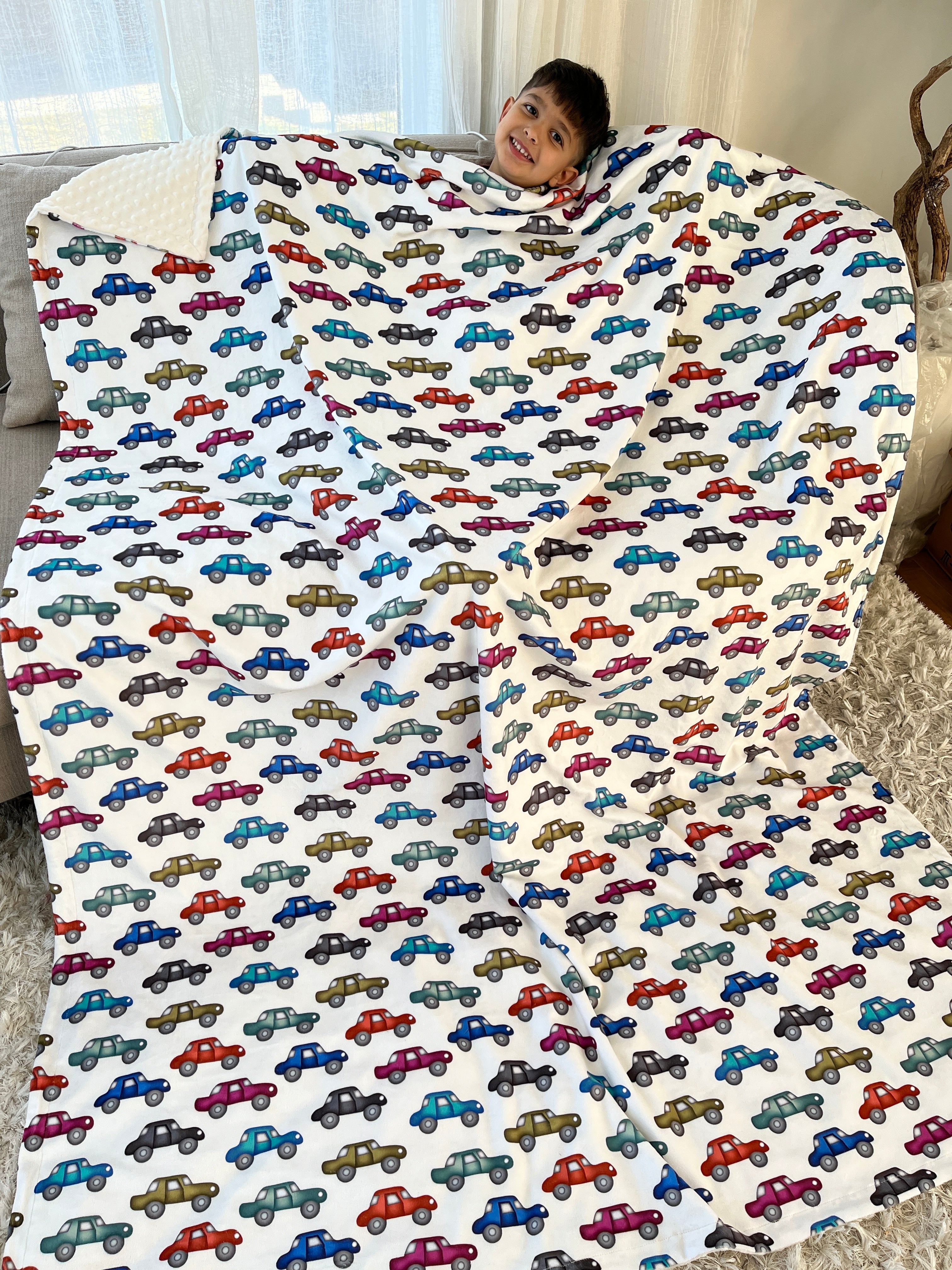 Couverture Géante : Voitures multicolores