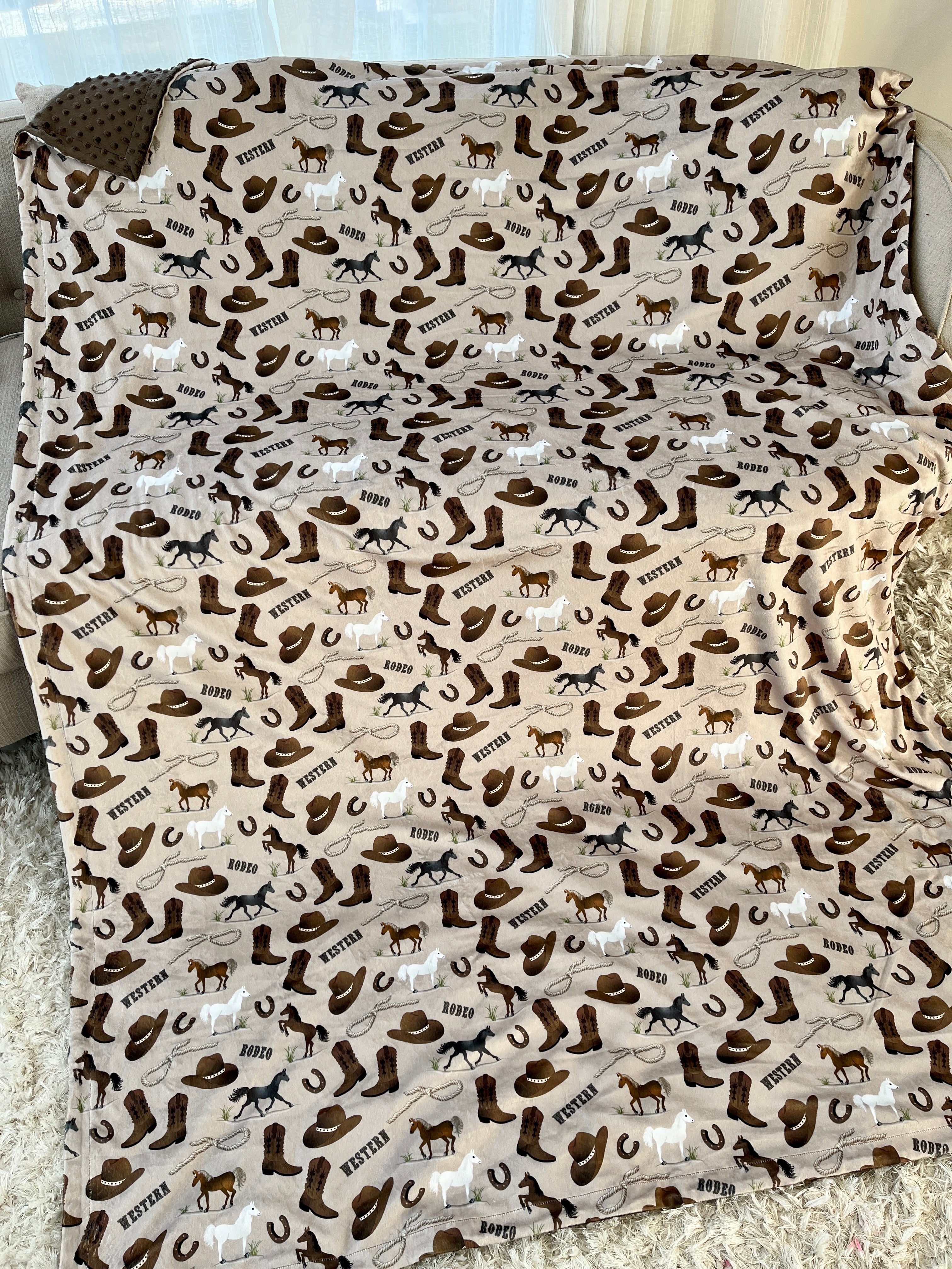 Couverture Géante : Western cowboy beige