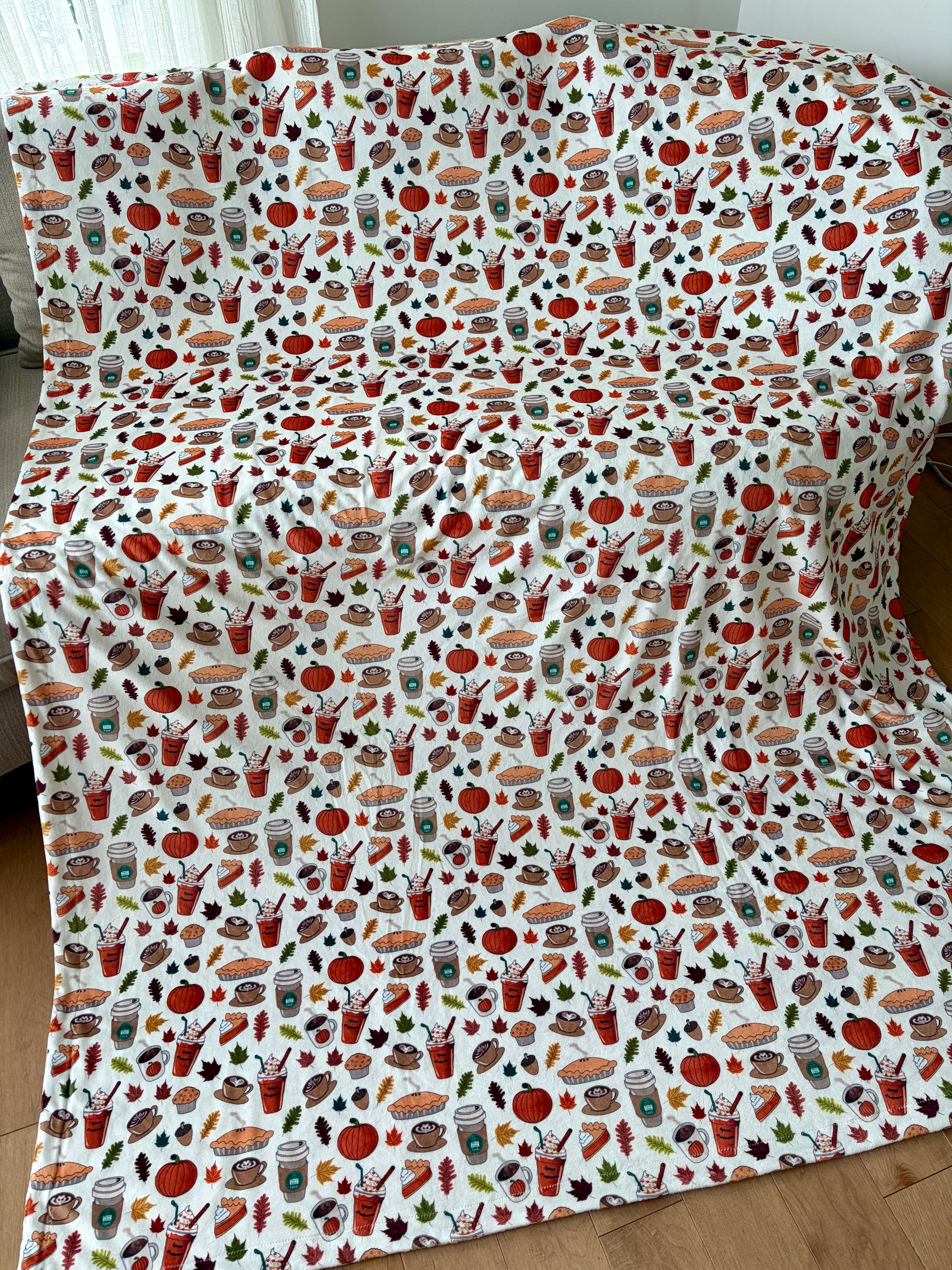 Couverture Géante : Citrouille épicée (petit imprimé)