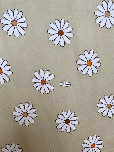 Baby Blanket: Daisies BOHO (Cream Background)