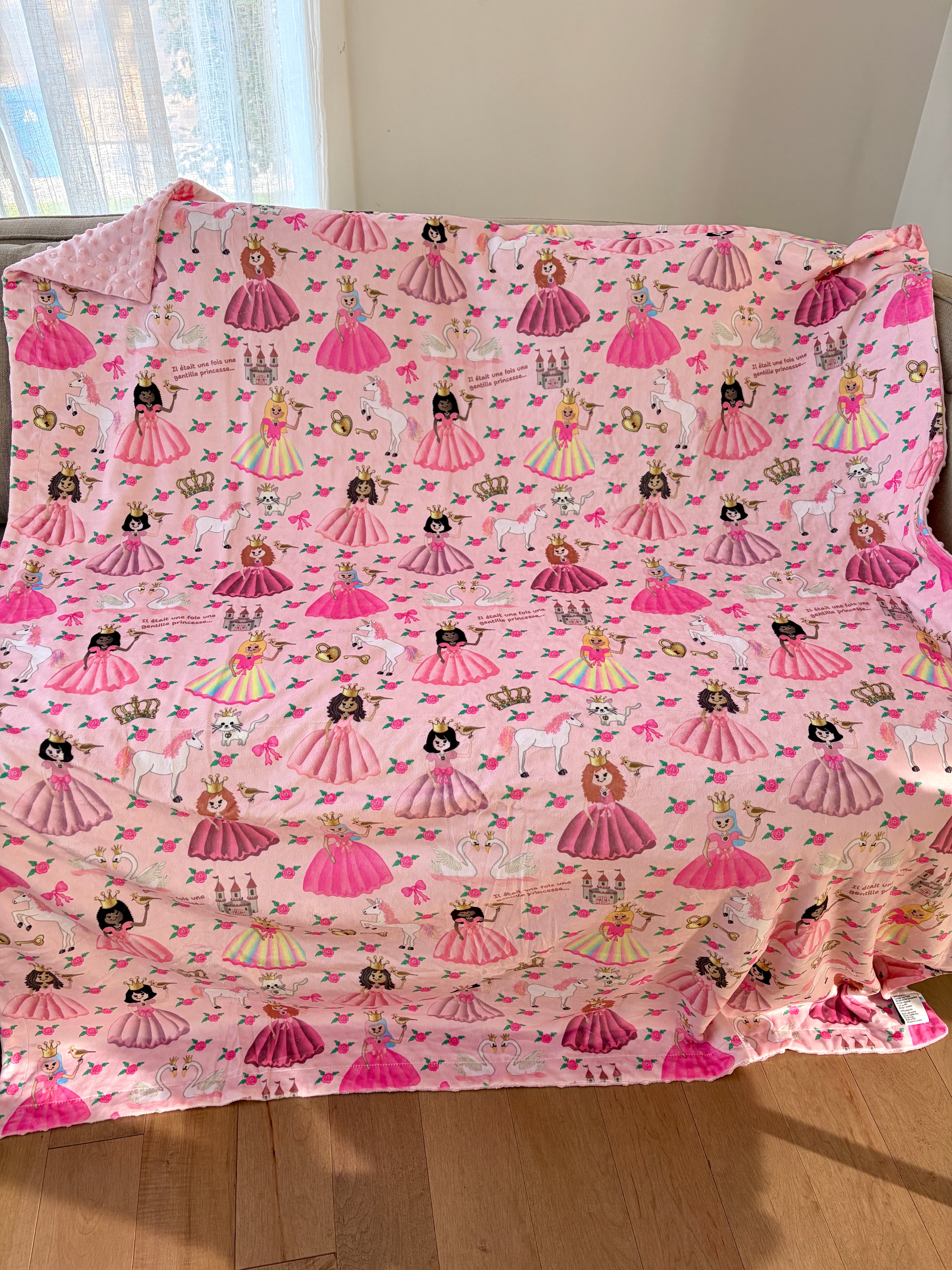 Couverture Moyenne : Princesses roses et licornes