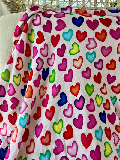 Muslin blanket: Shining hearts