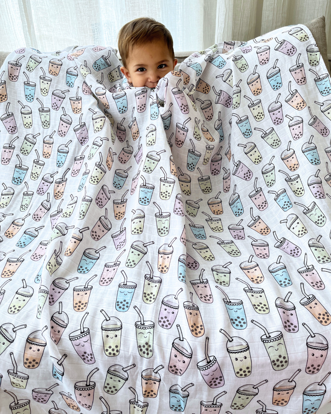 Muslin cover: Bubble tea