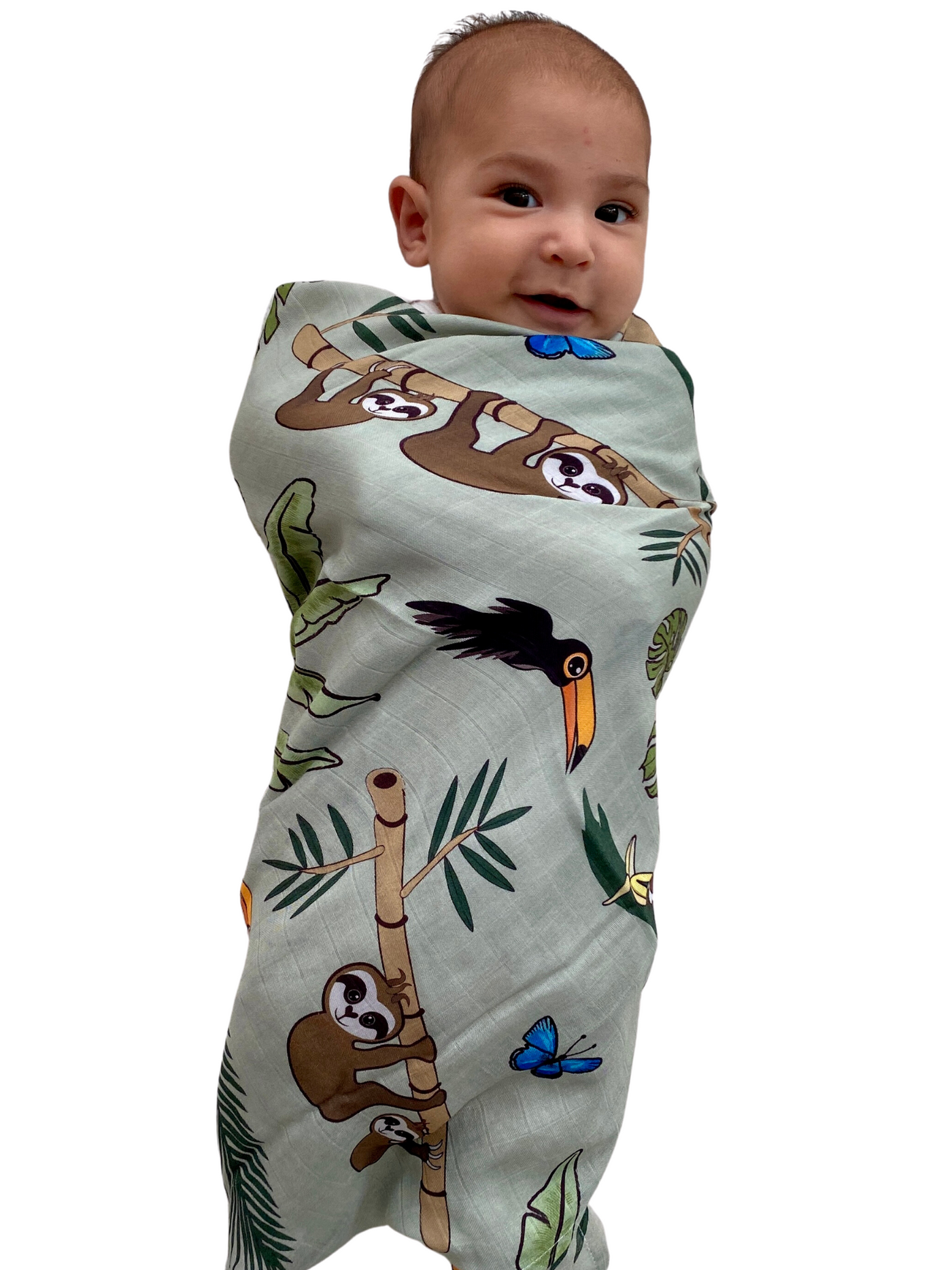Muslin Swaddle: Sloths in the Jungle