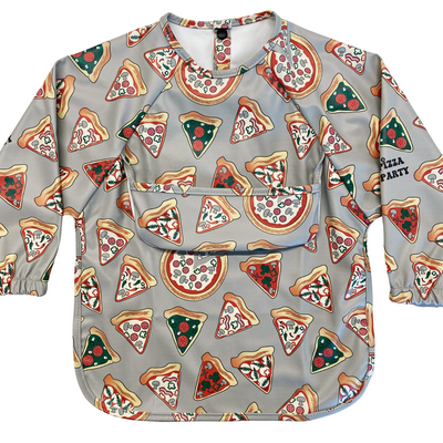Bavette tablier imperméable à manches longues avec poche : Pizza party