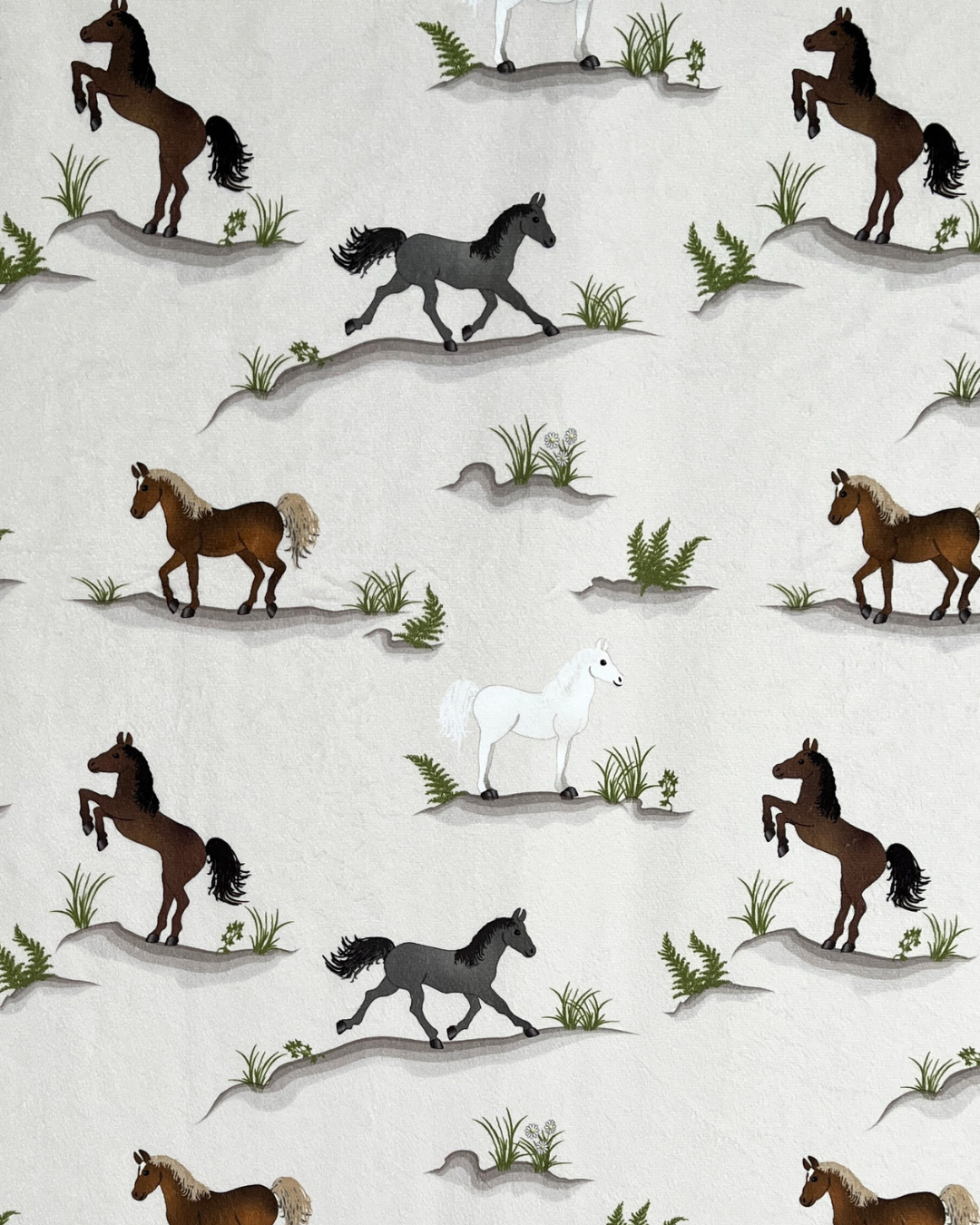 Couverture de bébé : Chevaux dans la prairie