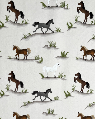 Baby Blanket: Horses in the meadow