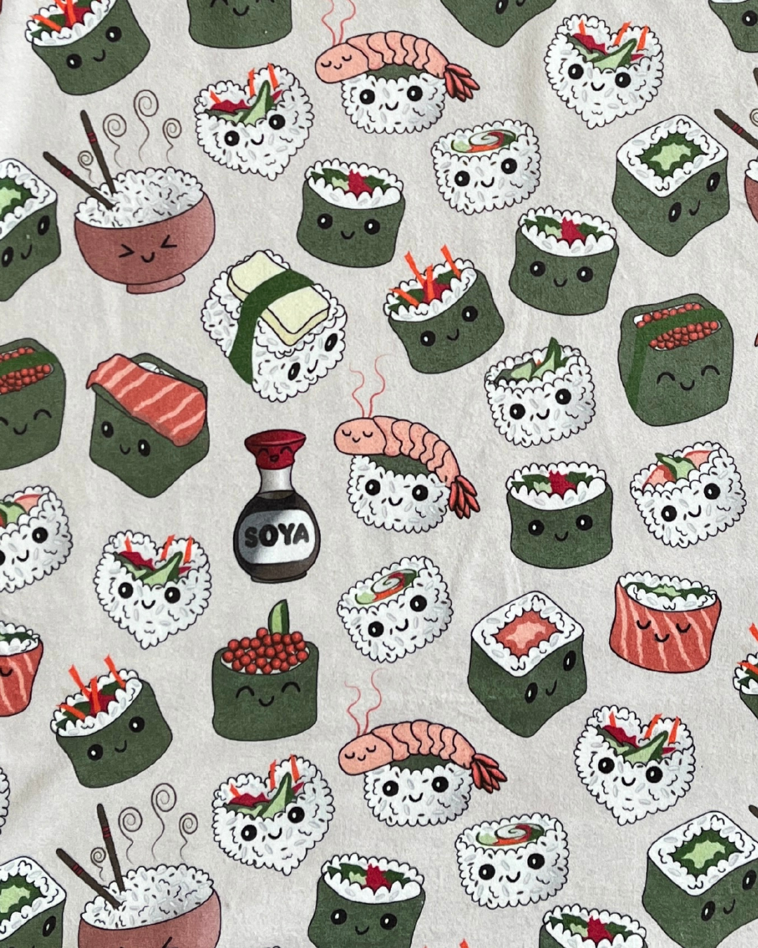 Serviette à capuchon pour bébé (0-18 mois) : Sushis heureux