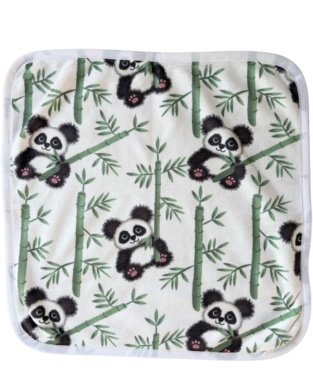 Débarbouillette : Pandas dans une forêt de bambous