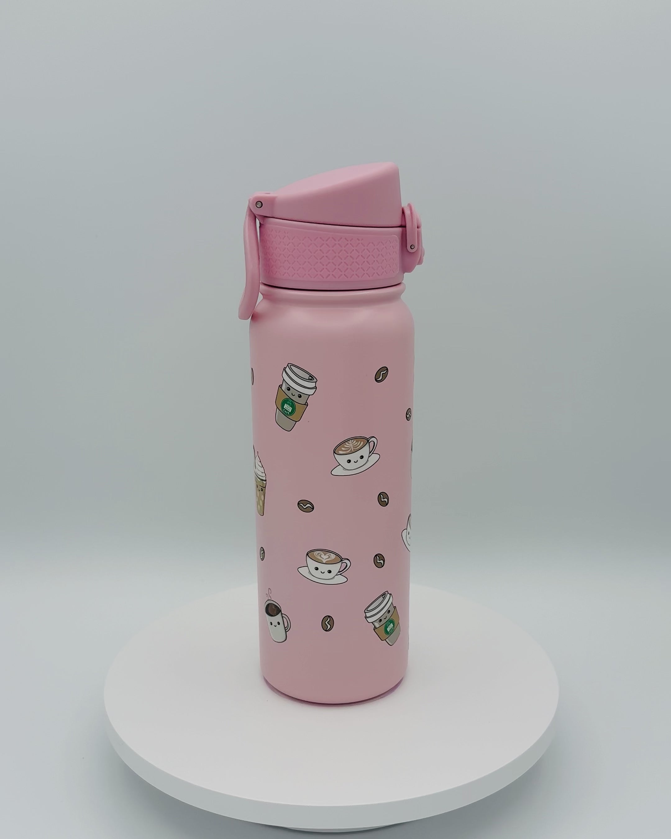 600 ml water bottle - Tipou Baby Café (pink background)