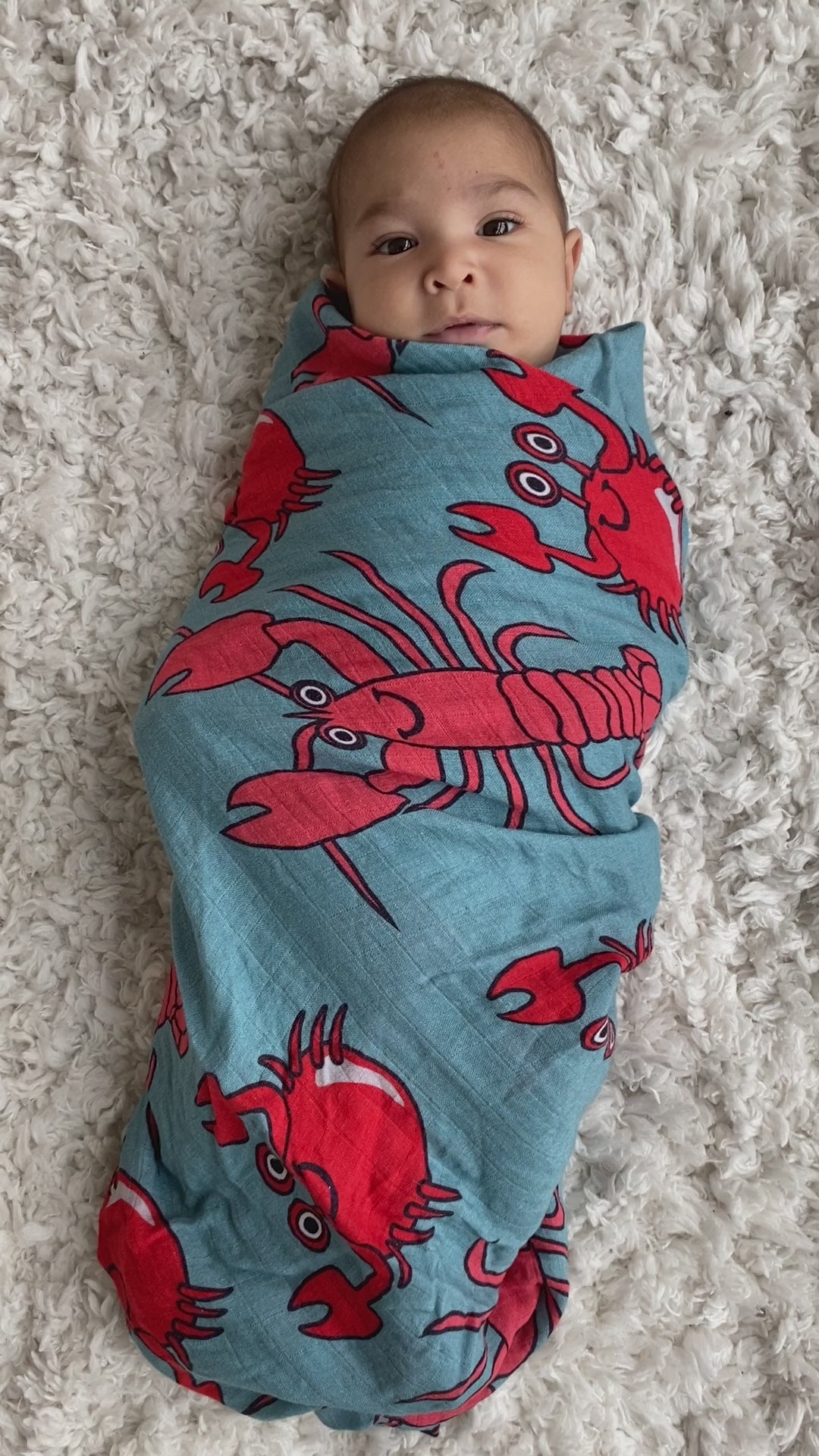 Muslin Swaddle: Lobsters and crabs