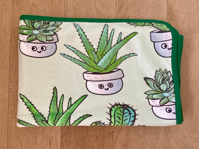 Kid Towel : Soft Cactus and Succulent Plants Sage Green